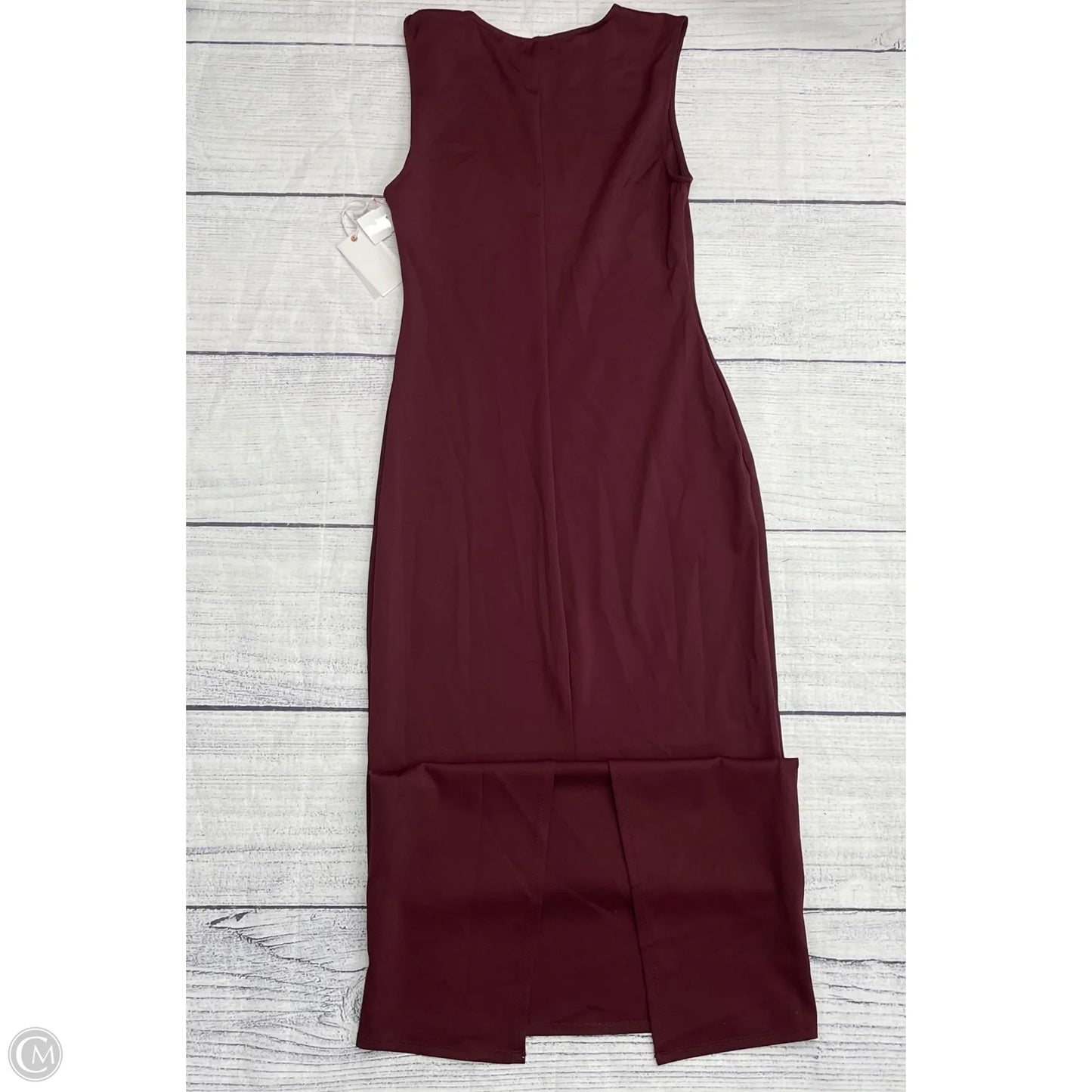 Dress Casual Maxi By Good American In Maroon, Size: L