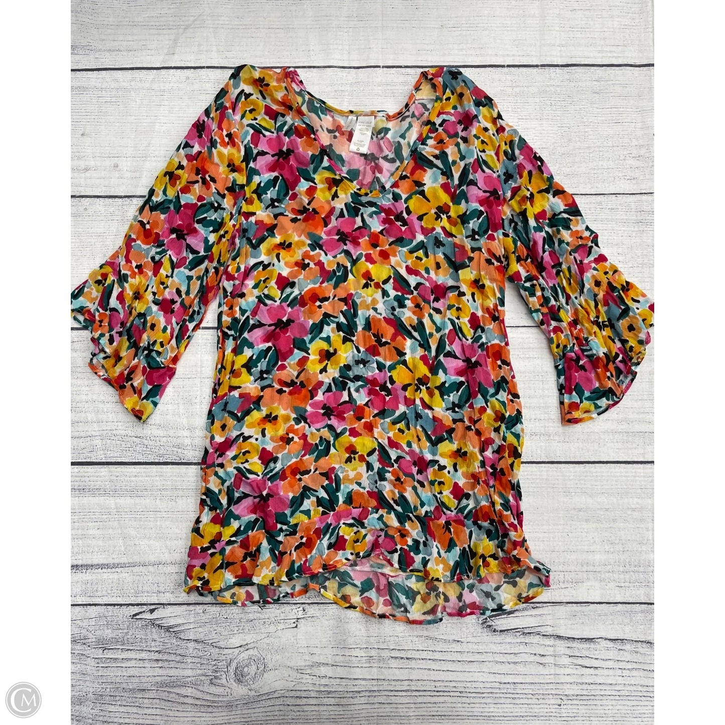 Swimwear Cover-up By Anne Cole In Floral Print, Size: Xs