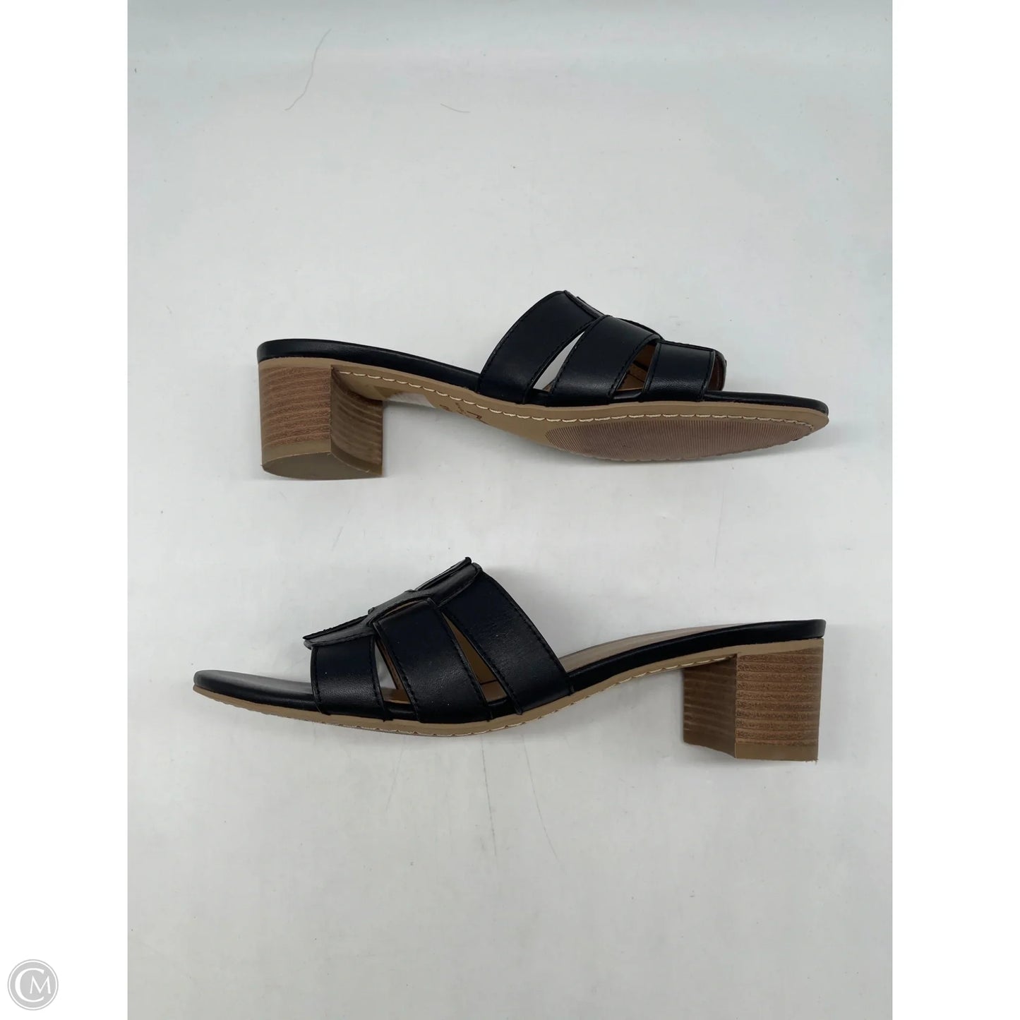 Sandals Heels Block By Marc Fisher In Black, Size: 8.5