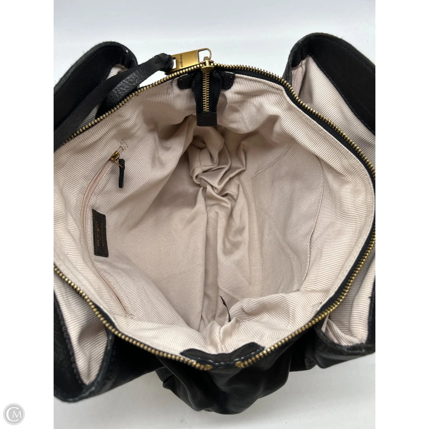 Handbag Leather By Margot, Size: Large