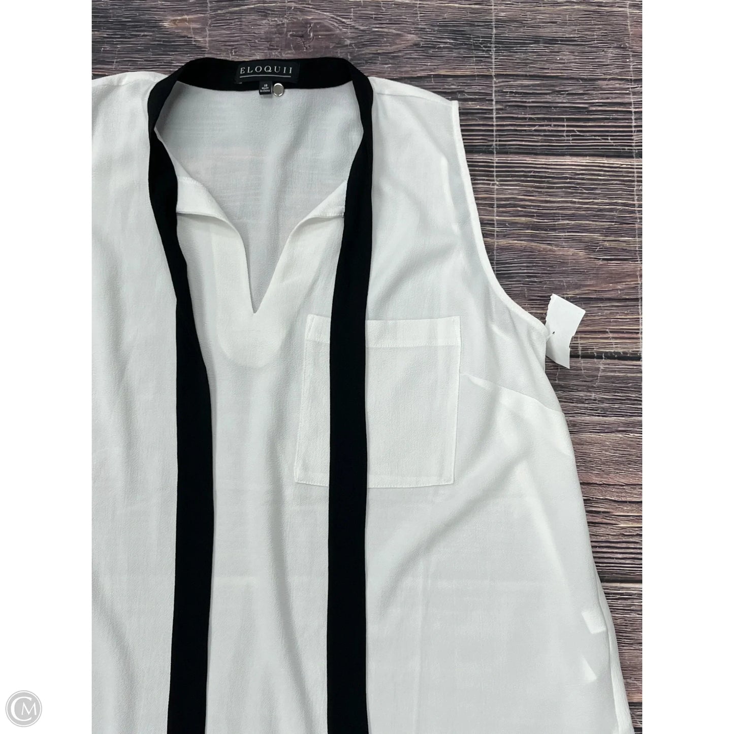 Tank Top By Eloquii In White, Size: 1x