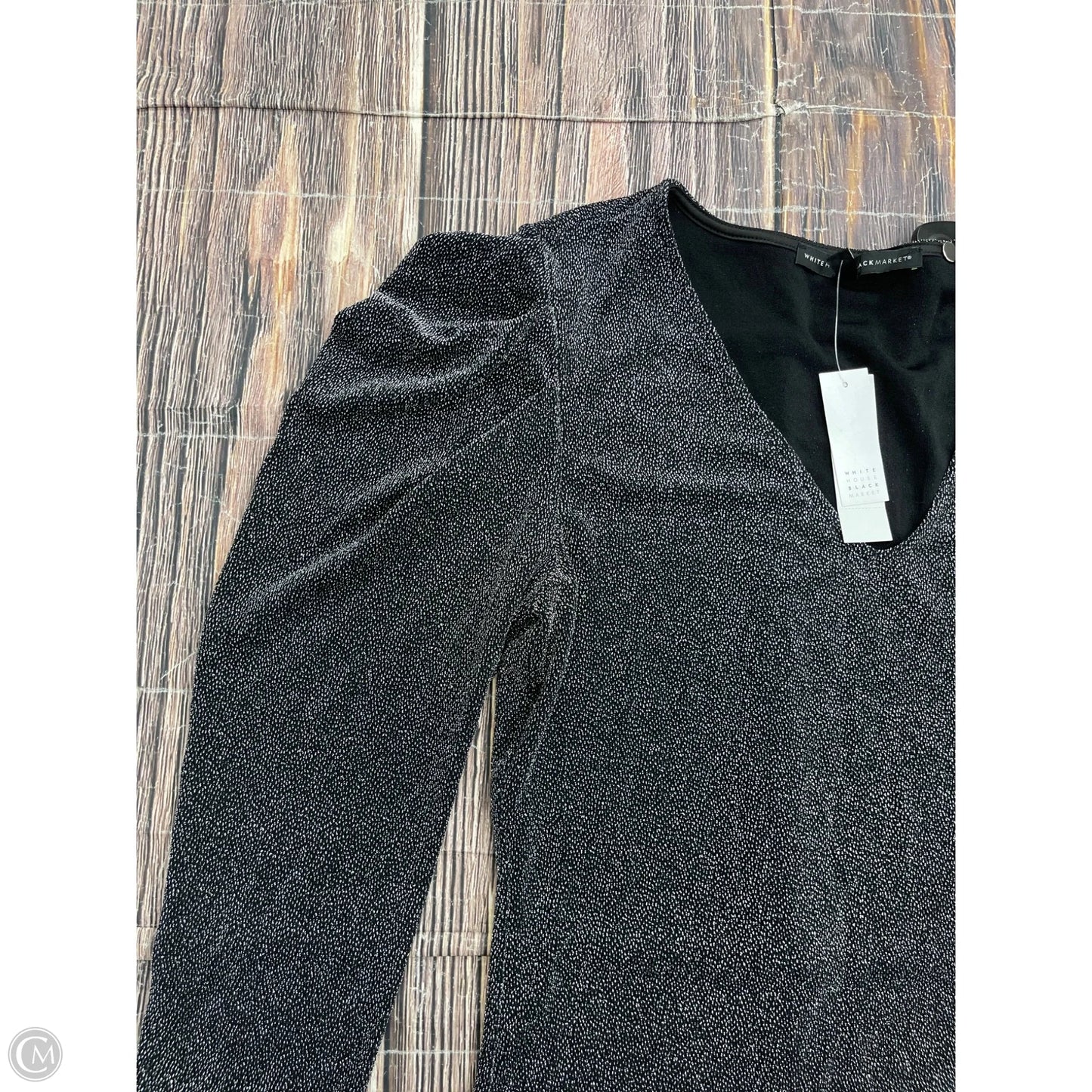 Top Long Sleeve By White House Black Market In Black, Size: Medium