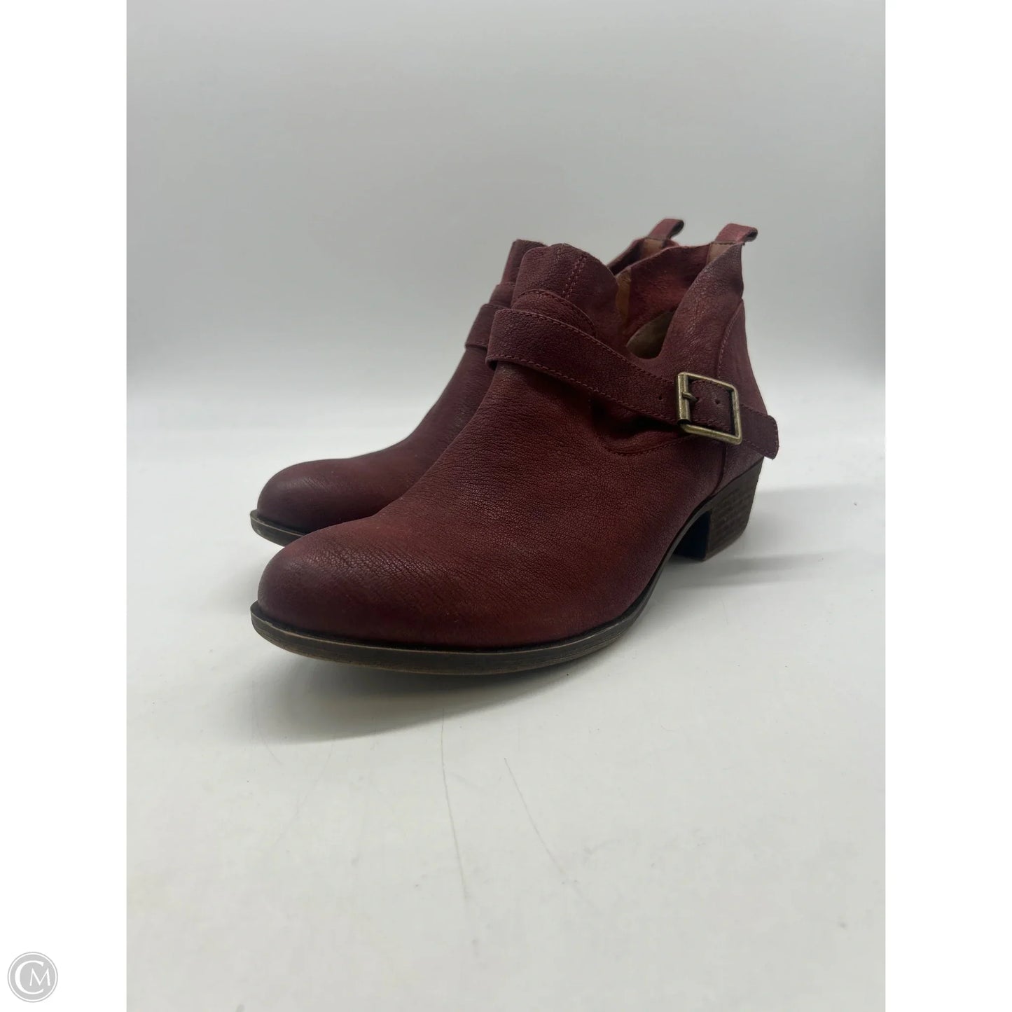 Boots Ankle Heels By Lucky Brand In Red, Size: 9.5