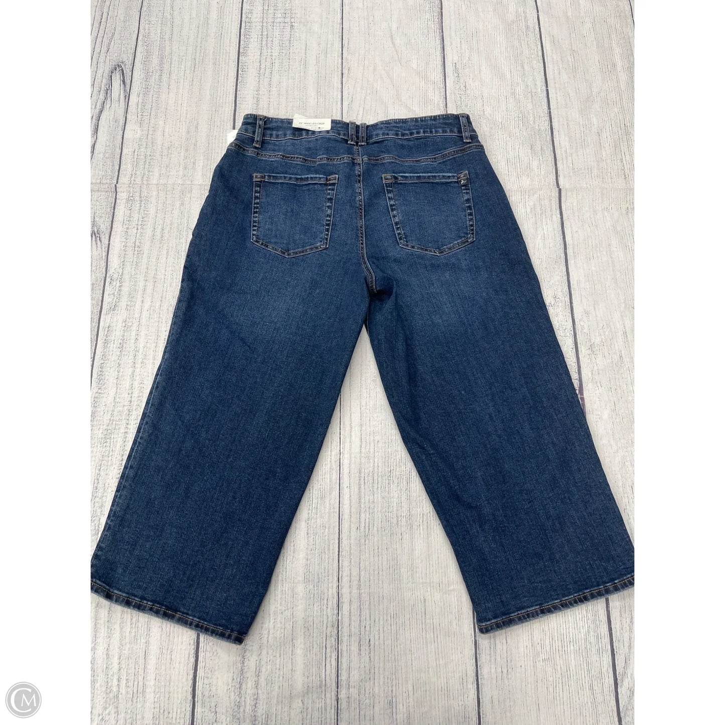 Jeans Cropped By Maurices In Blue Denim, Size: 14
