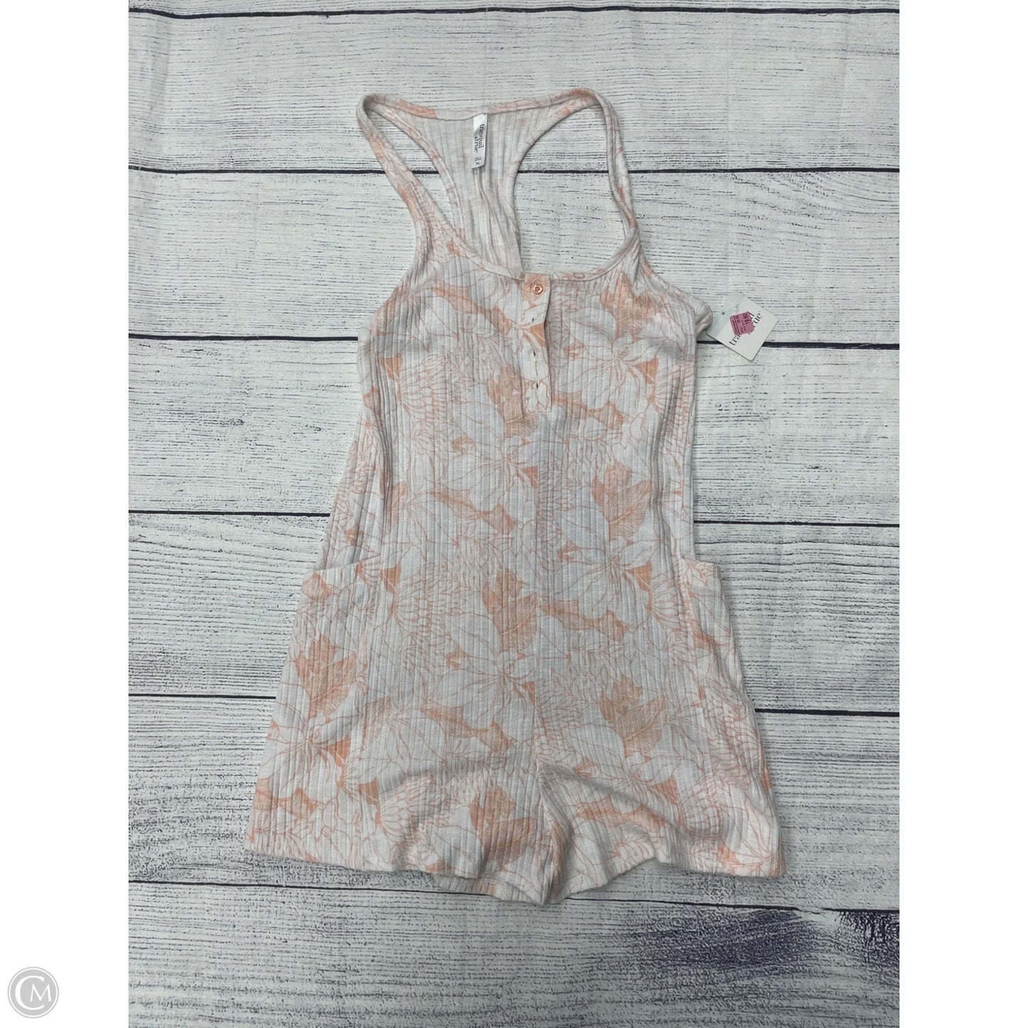 Romper By Clothes Mentor In Orange & White, Size: Xl