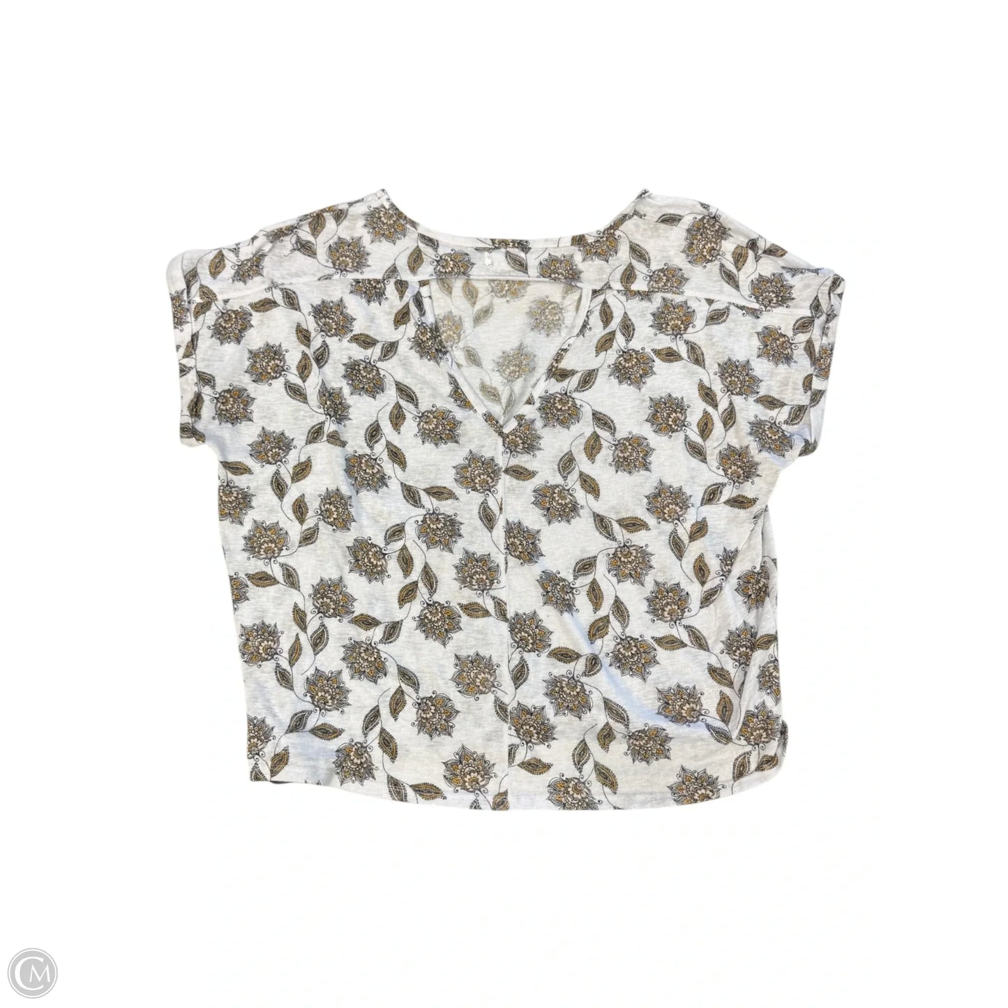 Top Short Sleeve Basic By Maurices In Floral Print, Size: Xxl