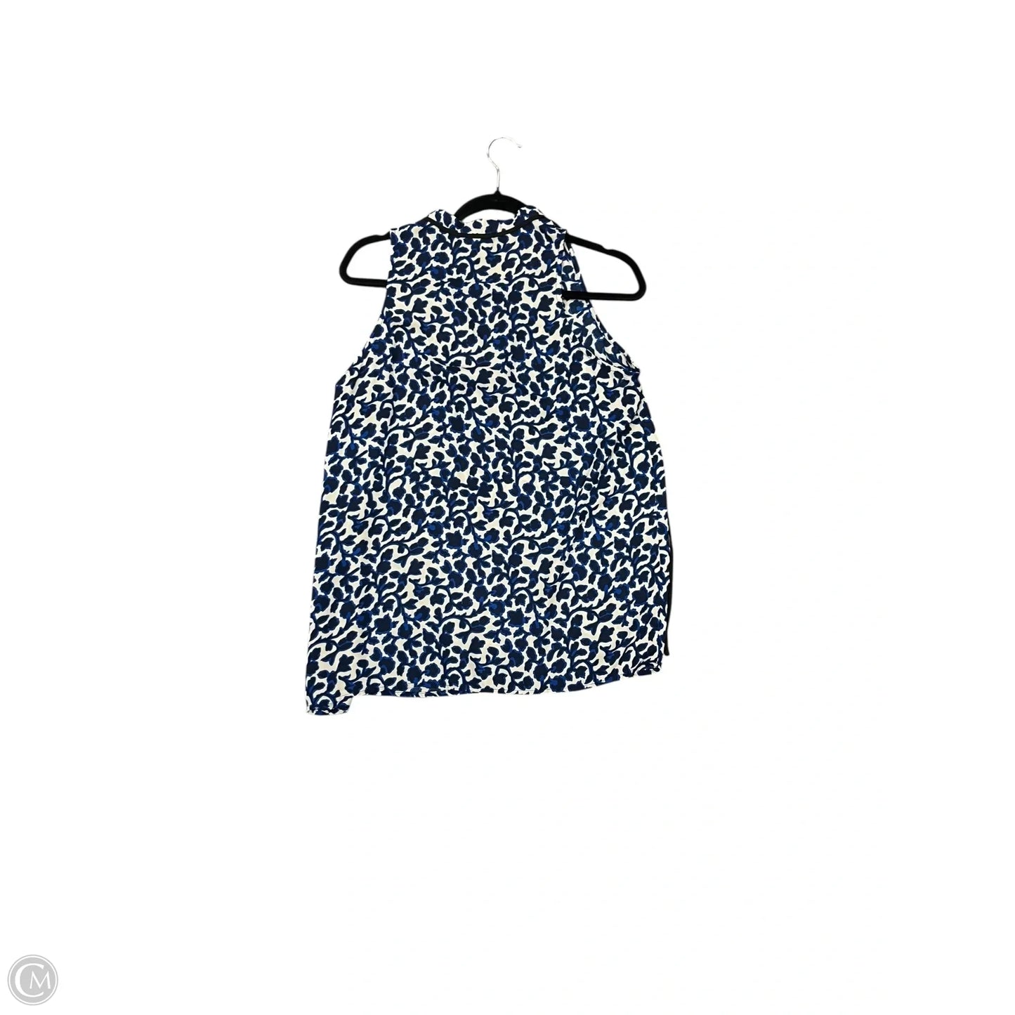 Blouse Sleeveless By Cynthia Rowley In Black & Blue, Size: L