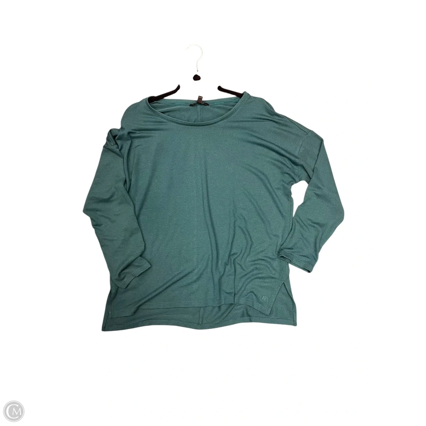 Top Long Sleeve By Banana Republic In Teal, Size: L