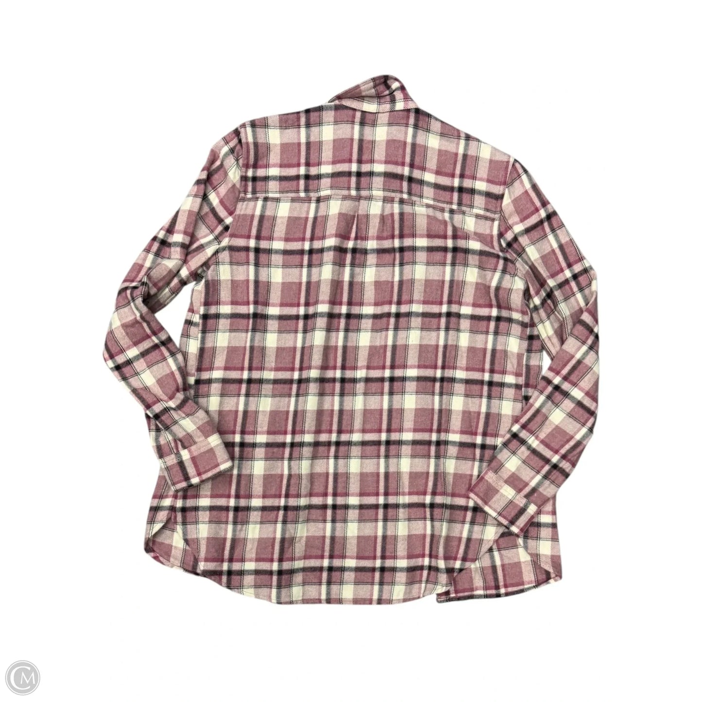 Blouse Long Sleeve By Madewell In Plaid Pattern, Size: S