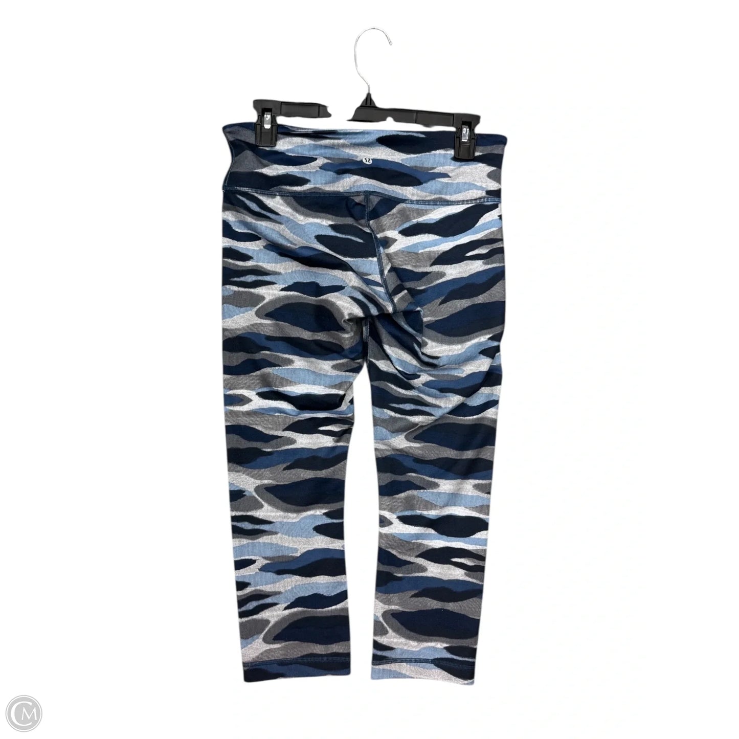 Athletic Capris By Lululemon In Blue & Grey, Size: 8
