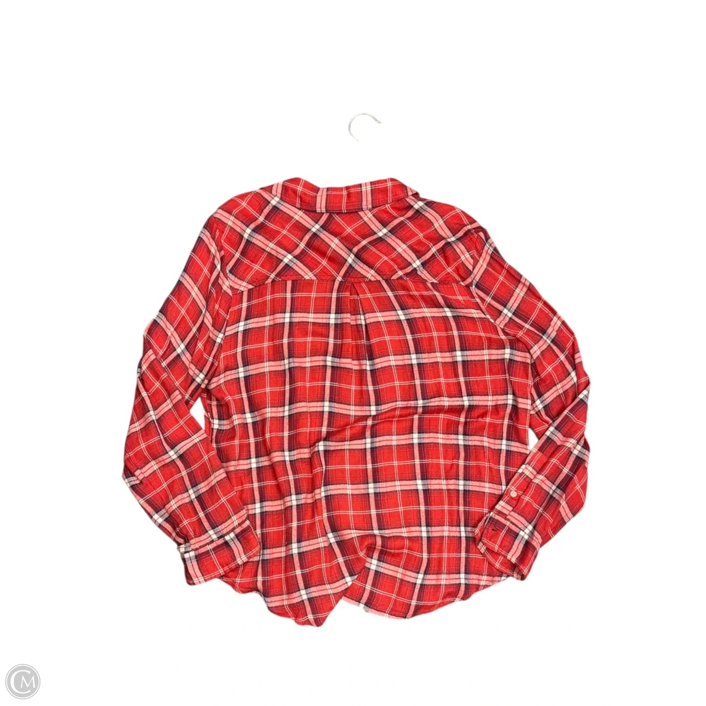 Blouse Long Sleeve By Lucky Brand In Red, Size: L