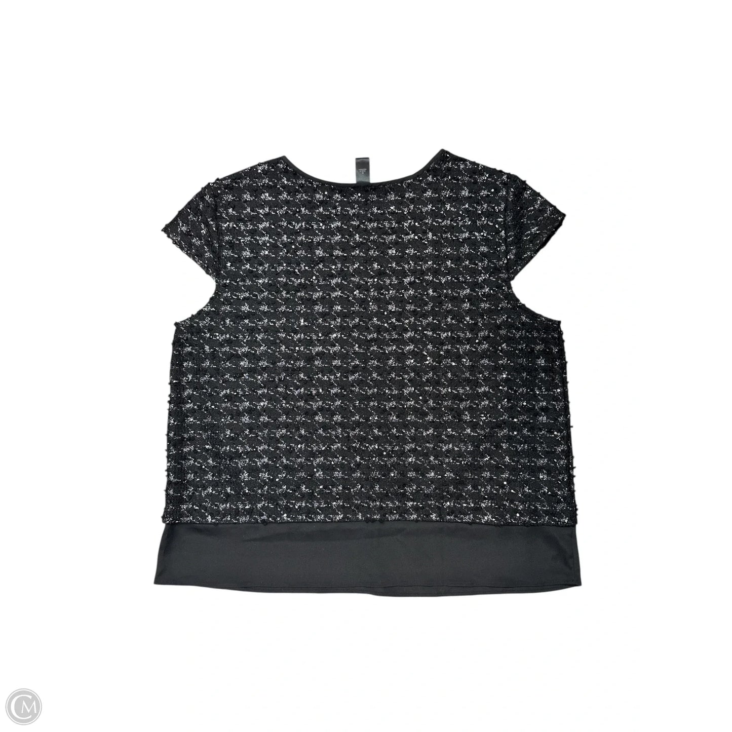 Top Short Sleeve By Ann Taylor In Black, Size: Xl
