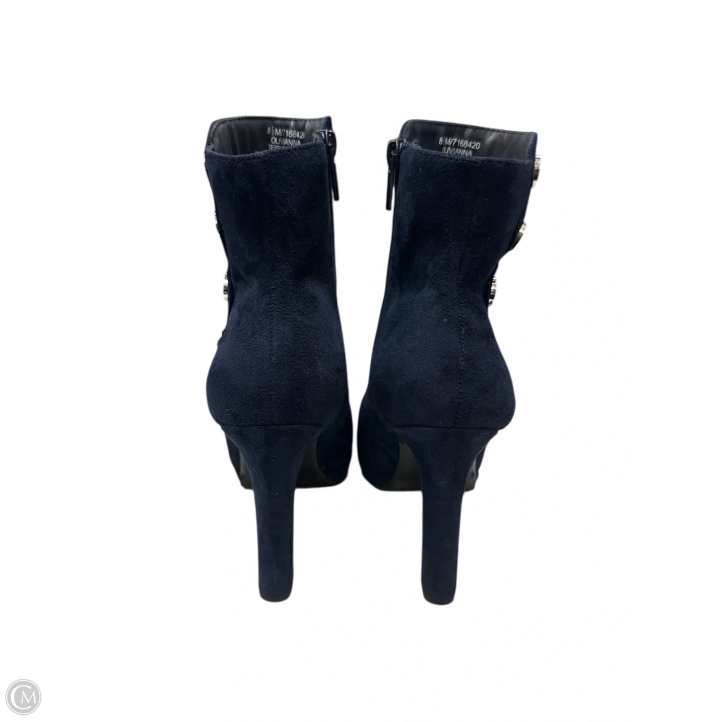 Boots Ankle Heels By Impo In Blue, Size: 8.5