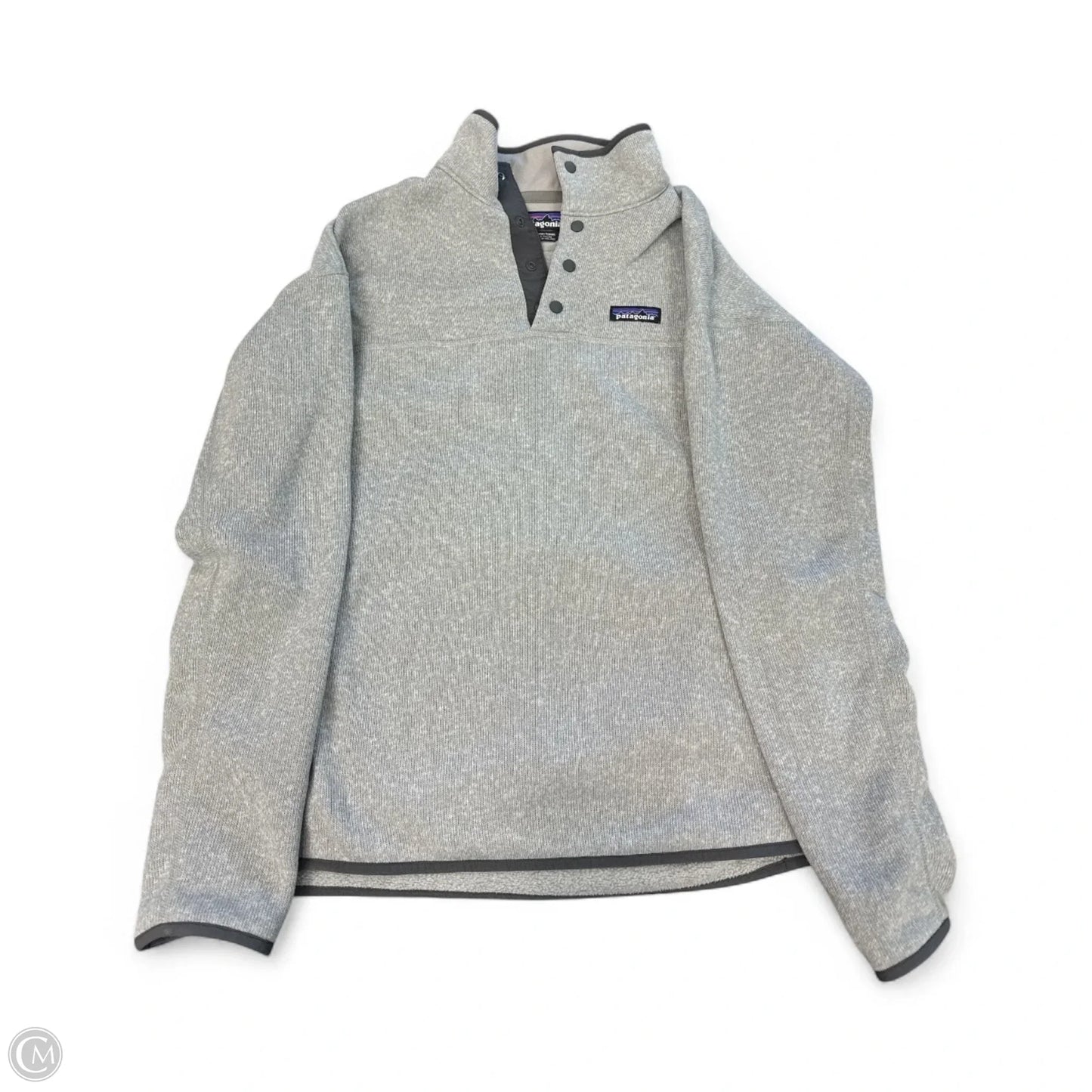 Sweatshirt Collar By Patagonia In Grey, Size: L