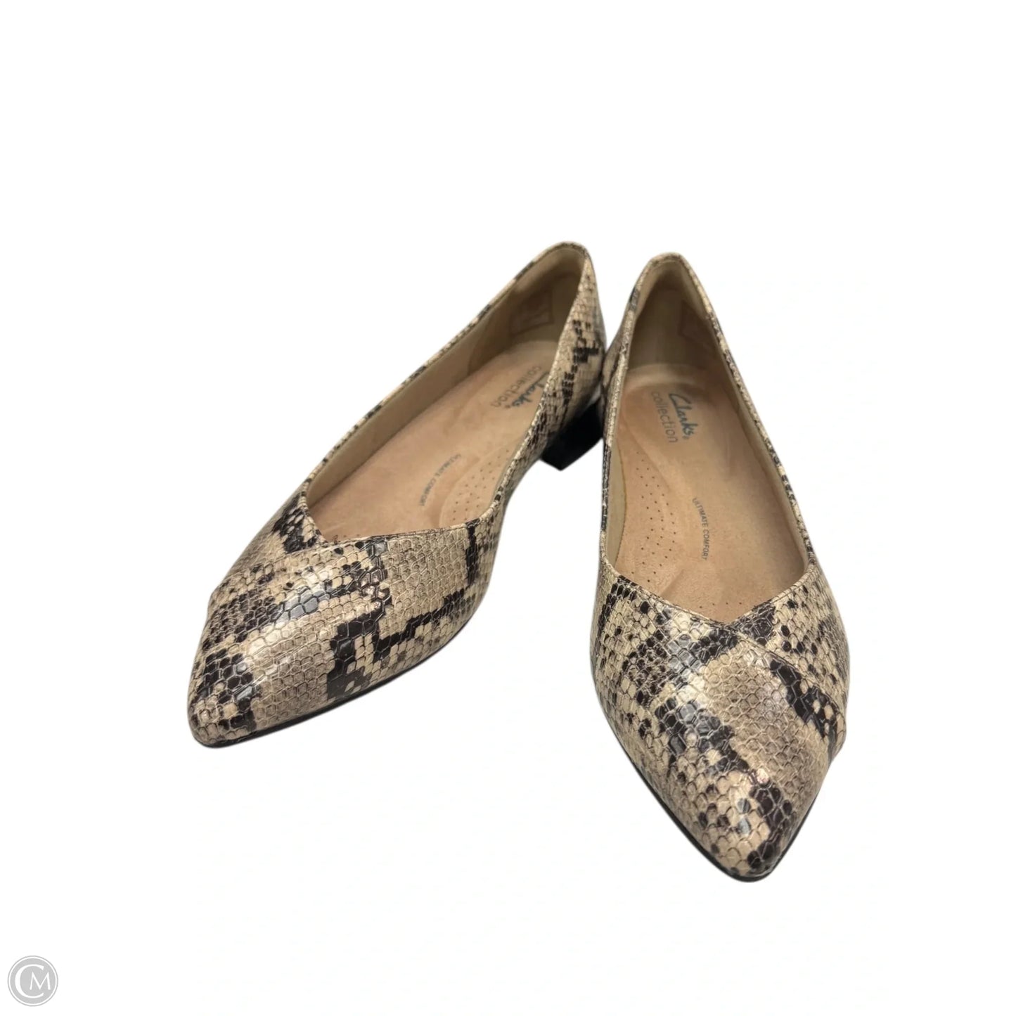 Shoes Flats By Clarks In Animal Print, Size: 8.5
