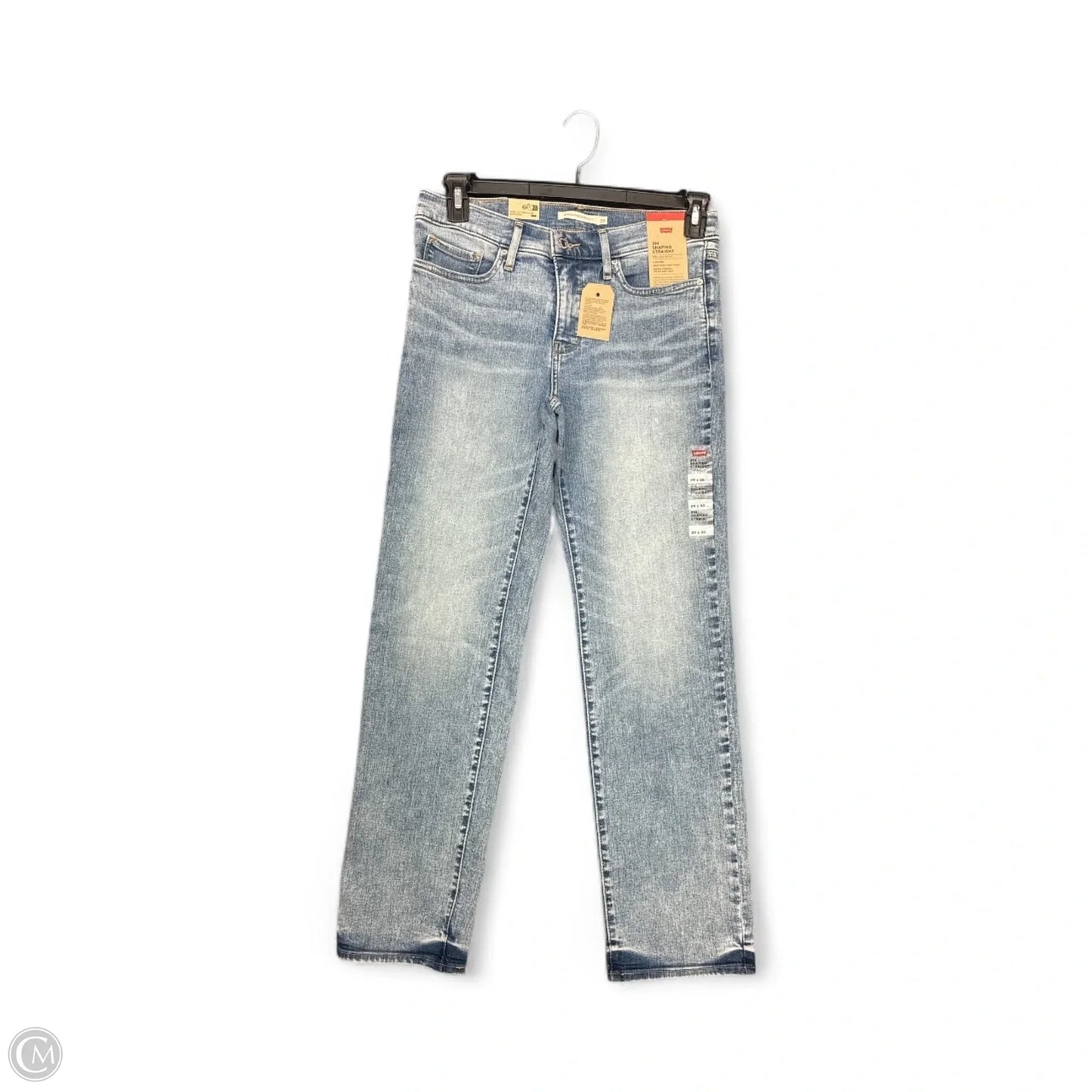 Jeans Straight By Levis In Blue Denim, Size: 8