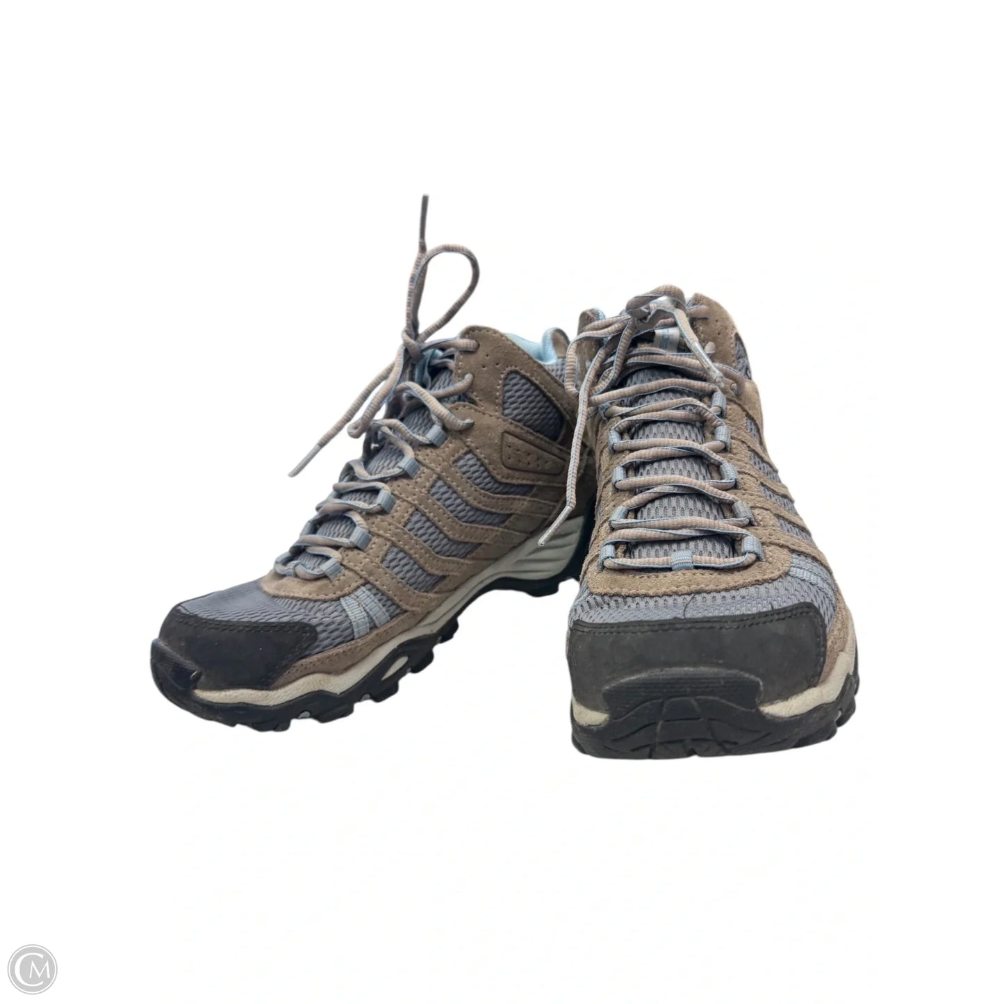 Boots Hiking By Columbia In Blue & Grey, Size: 7