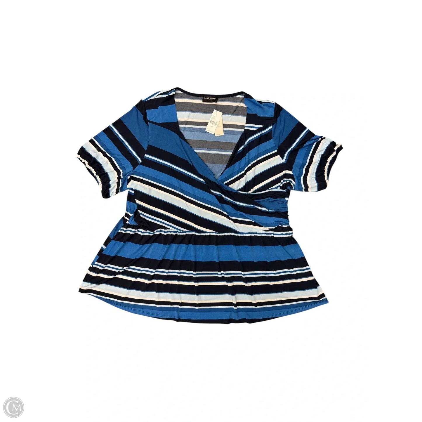 Top Short Sleeve By Lane Bryant In Blue, Size: 3x