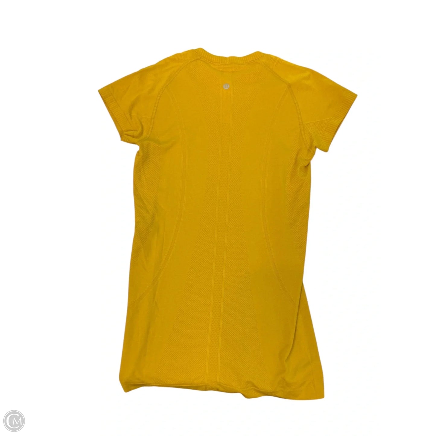 Athletic Top Short Sleeve By Lululemon In Yellow, Size: M