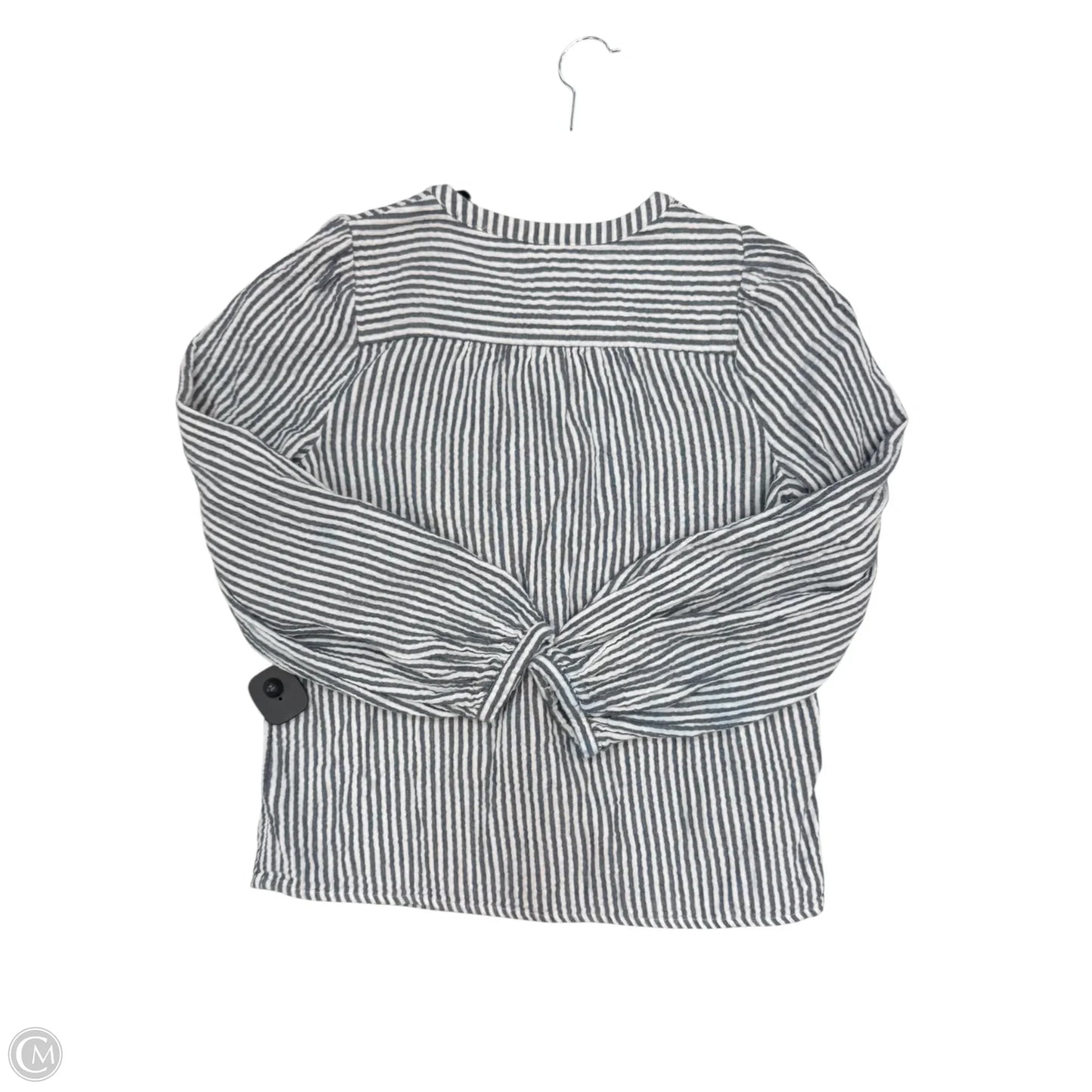Top Long Sleeve By Universal Thread In Grey & White, Size: S