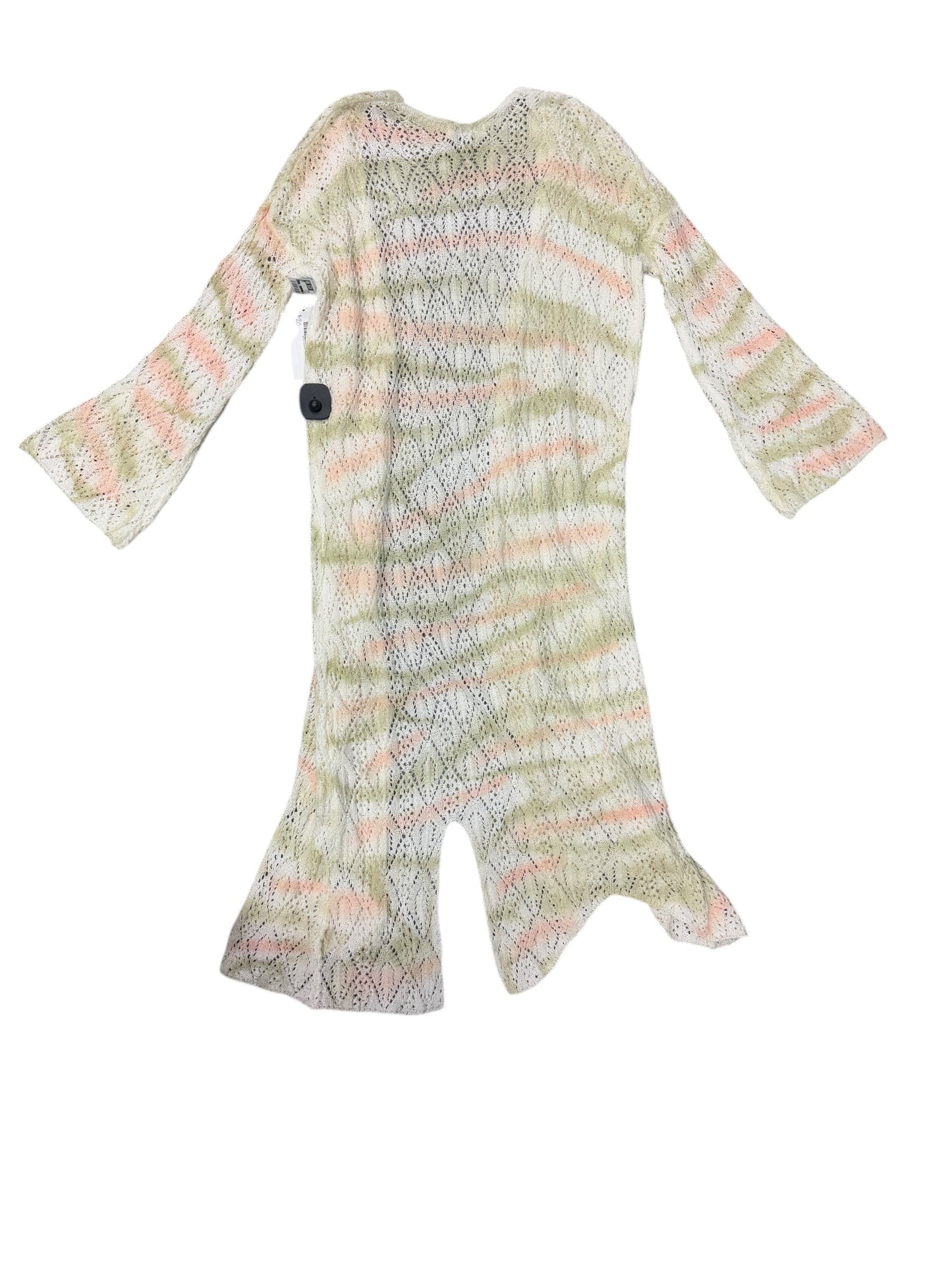 Cardigan By Cmc In Green & Pink, Size: M