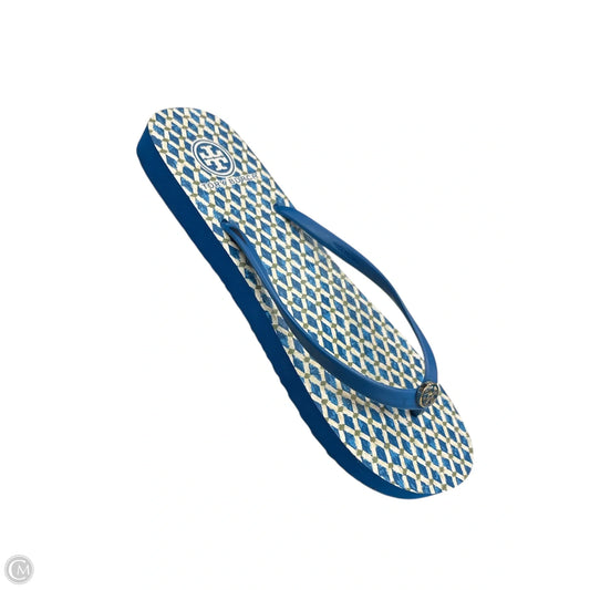 Sandals Designer By Tory Burch In Blue, Size: 10