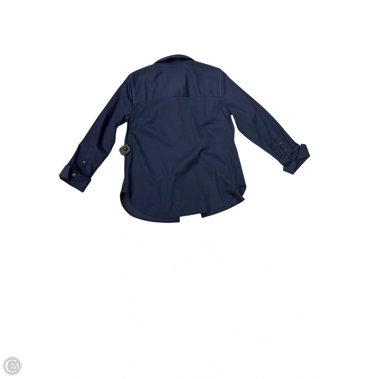 Blouse Long Sleeve By Chicos In Navy, Size: S