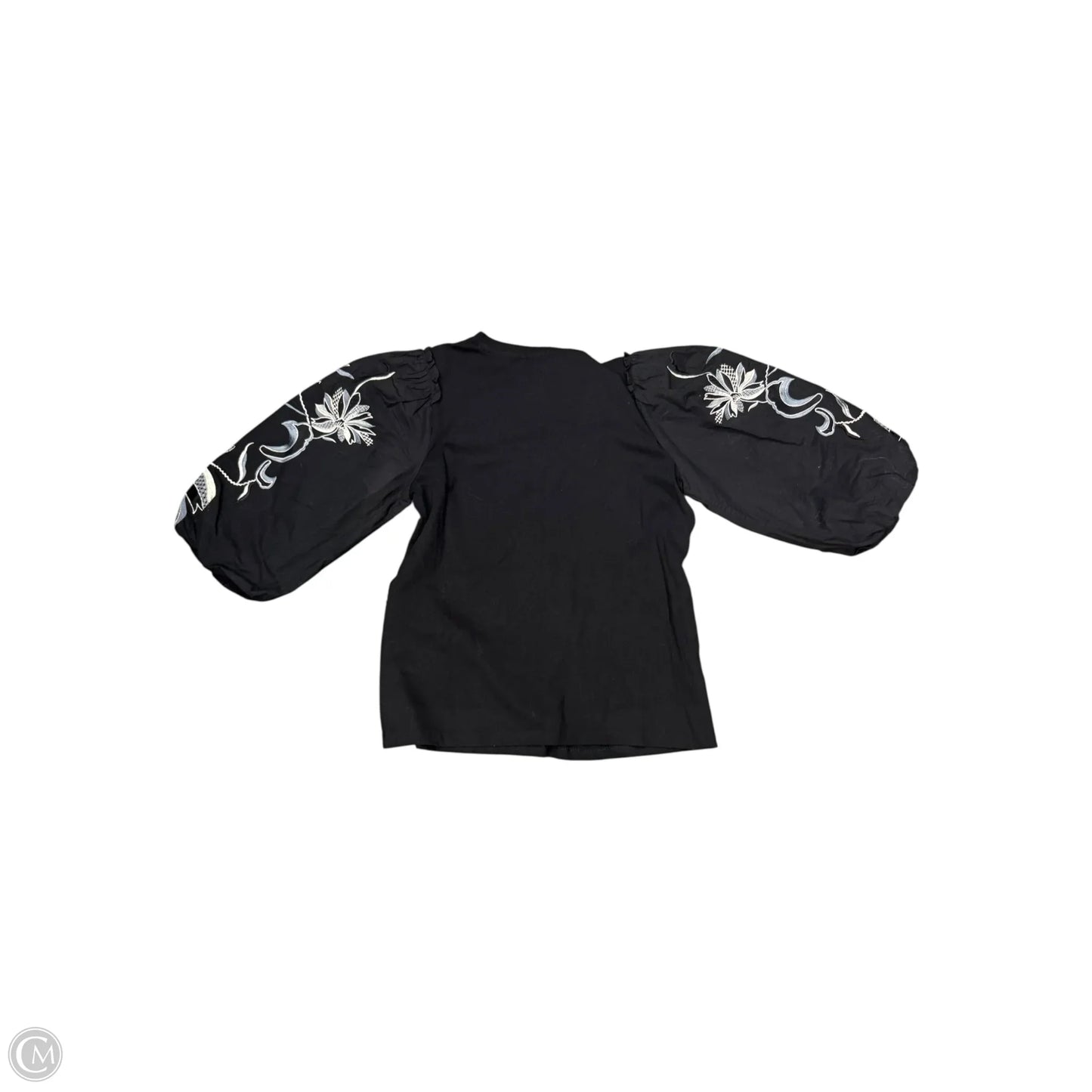 Top 3/4 Sleeve By Chicos In Black, Size: S