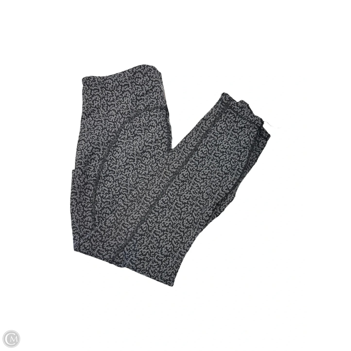 Athletic Leggings By Athleta In Black & Grey, Size: M