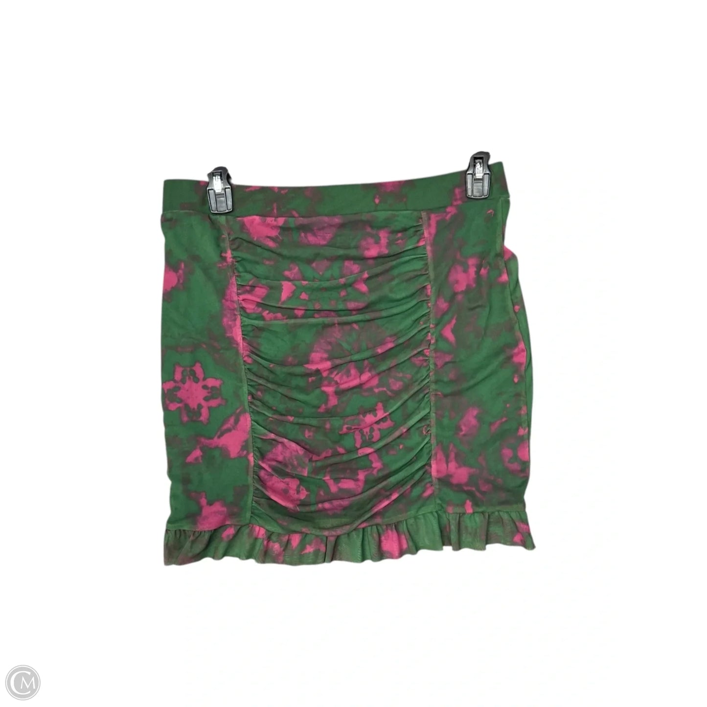 Skirt Mini & Short By Free People In Green & Pink, Size: 14
