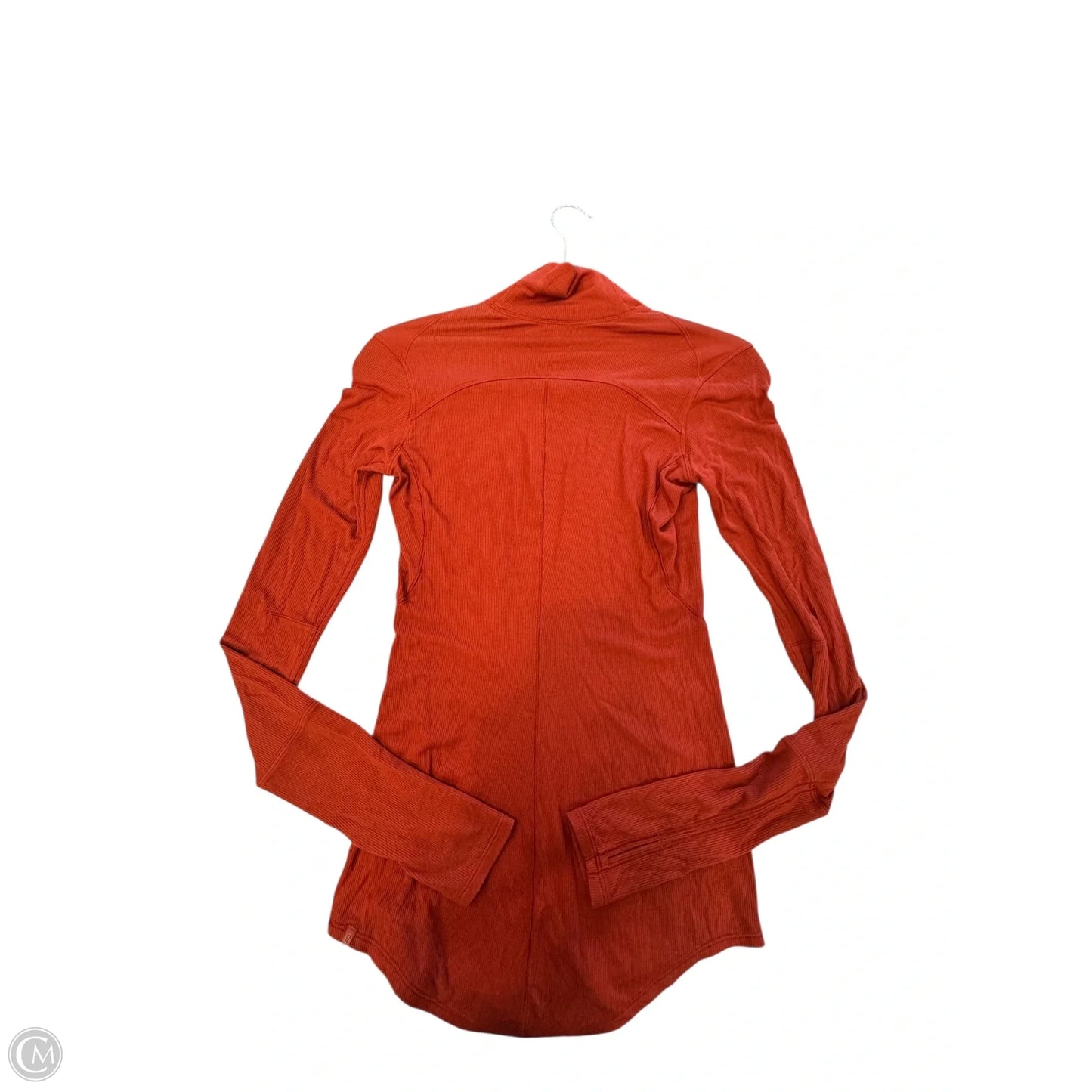 Athletic Top Long Sleeve Collar By Lululemon In Red, Size: Xs