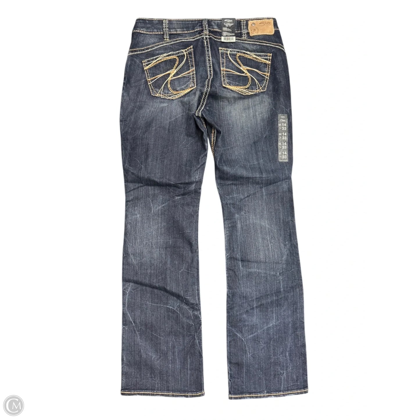 Jeans Boot Cut By Silver In Blue, Size: 16
