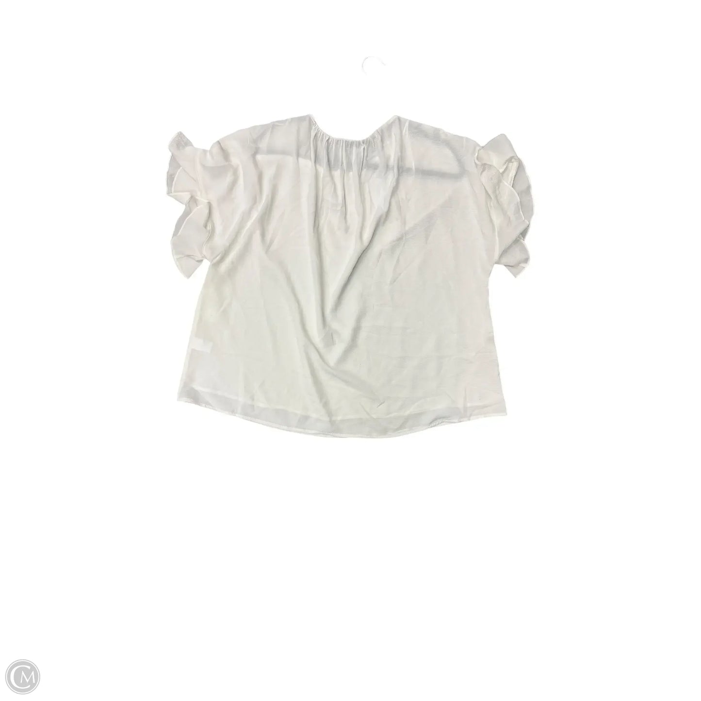 Blouse 3/4 Sleeve By Cece In White, Size: Xl