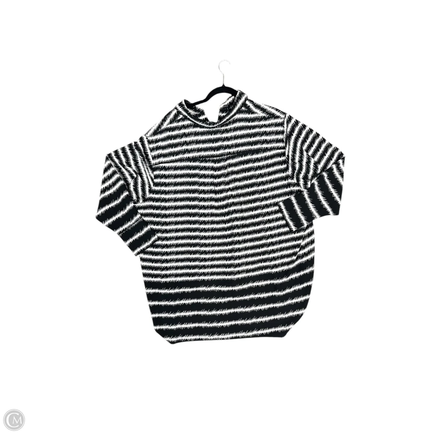 Blouse Long Sleeve By Clothes Mentor In Black & White, Size: 2x