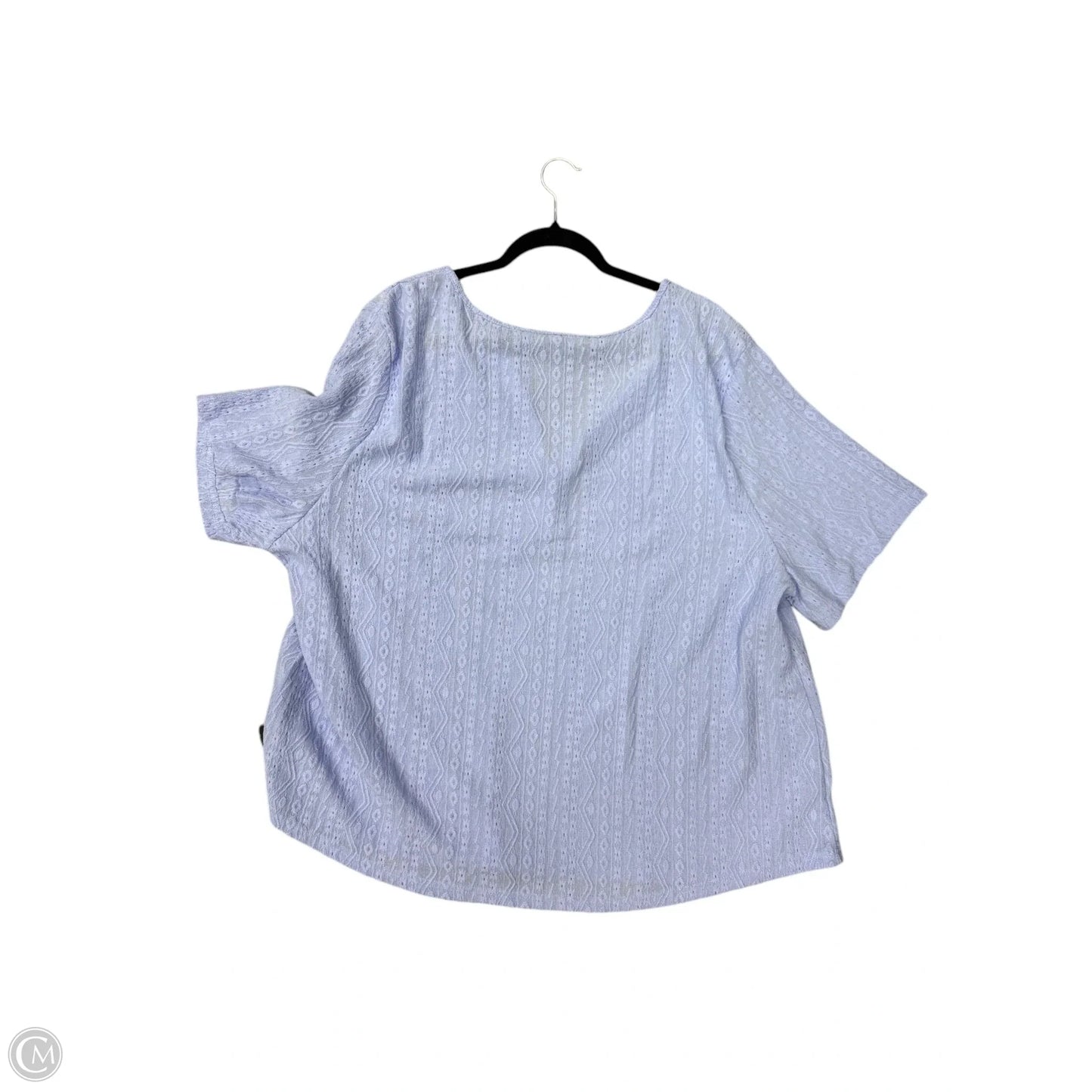Top Short Sleeve By Cme In Purple, Size: 4x