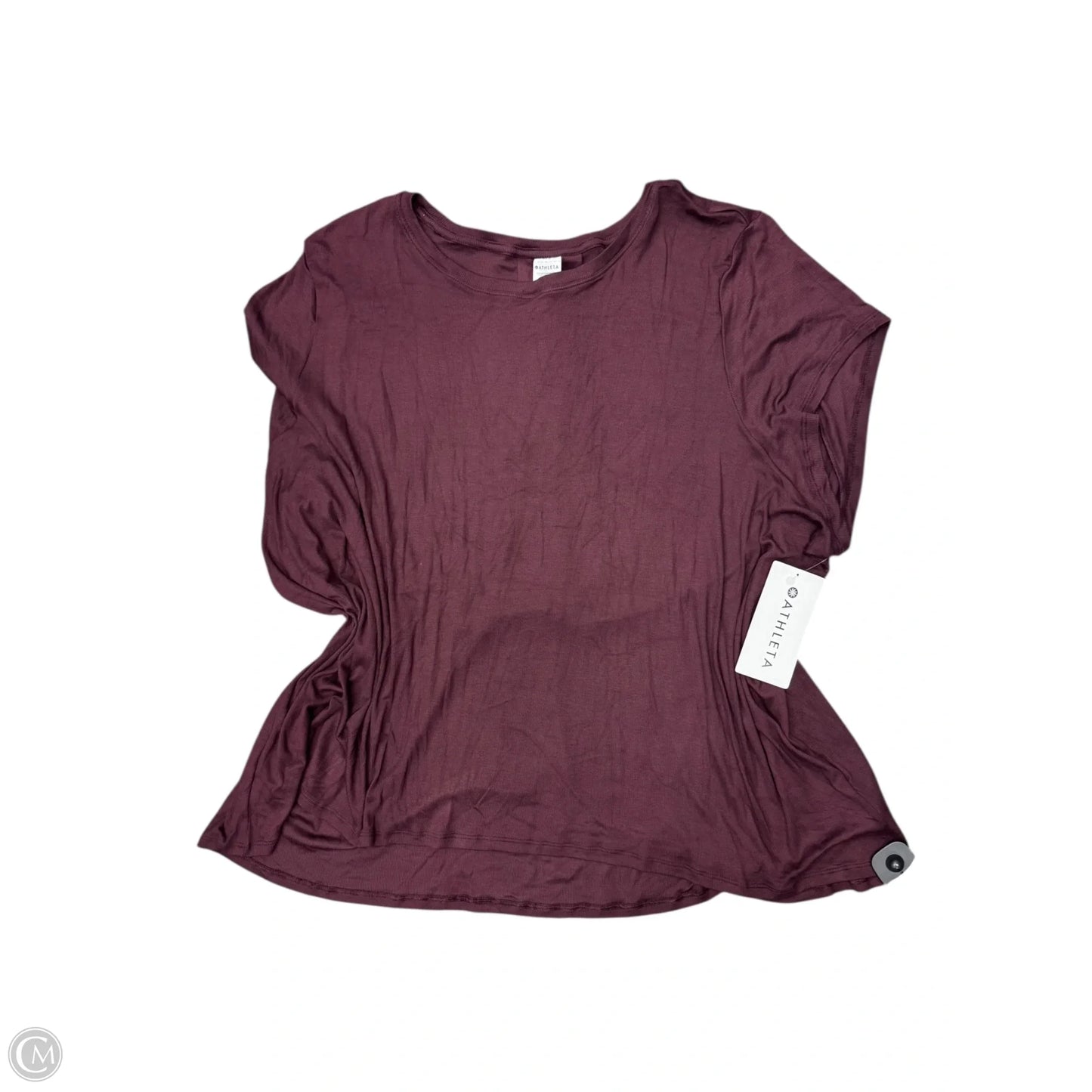 Athletic Top Short Sleeve By Athleta In Maroon, Size: 3x
