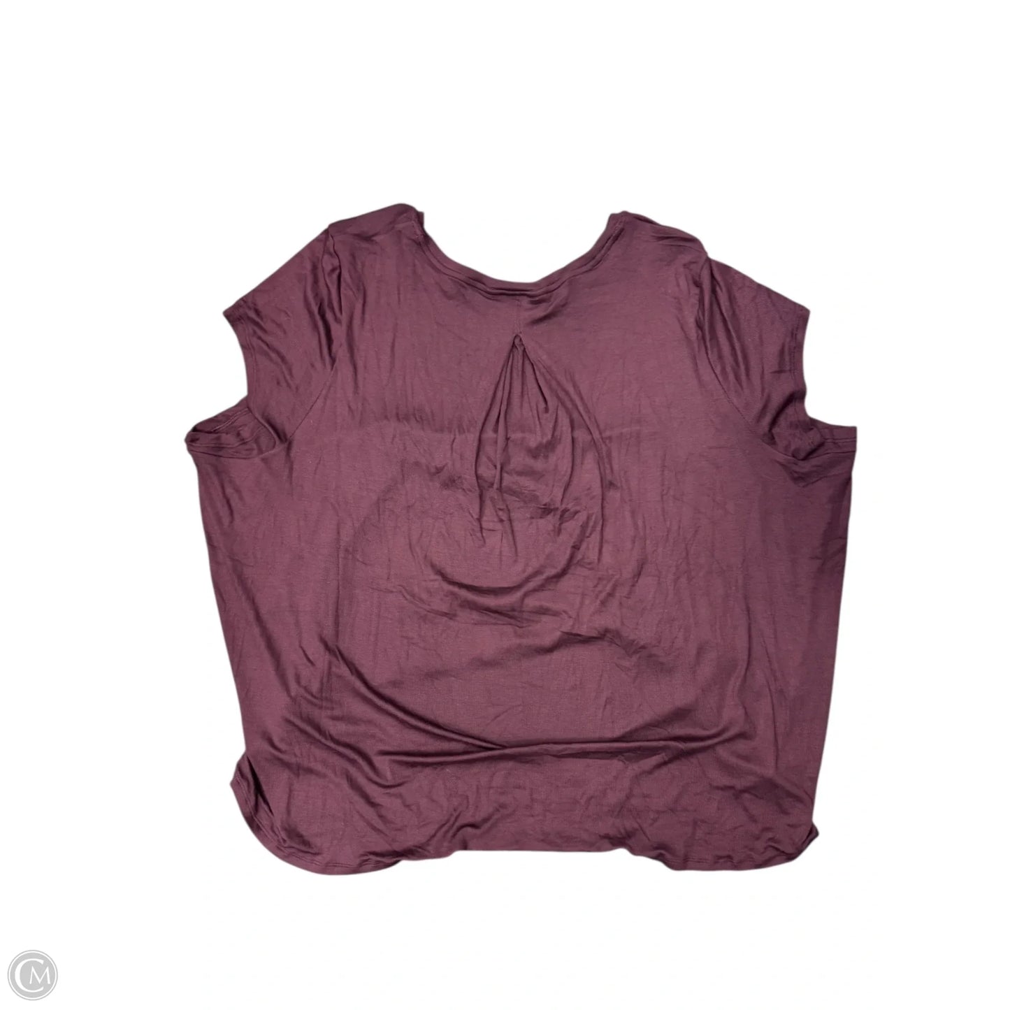 Athletic Top Short Sleeve By Athleta In Maroon, Size: 3x