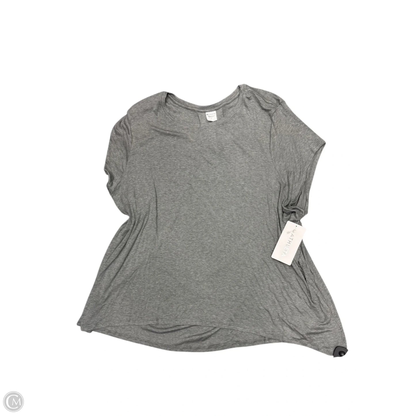 Athletic Top Short Sleeve By Athleta In Grey, Size: 3x