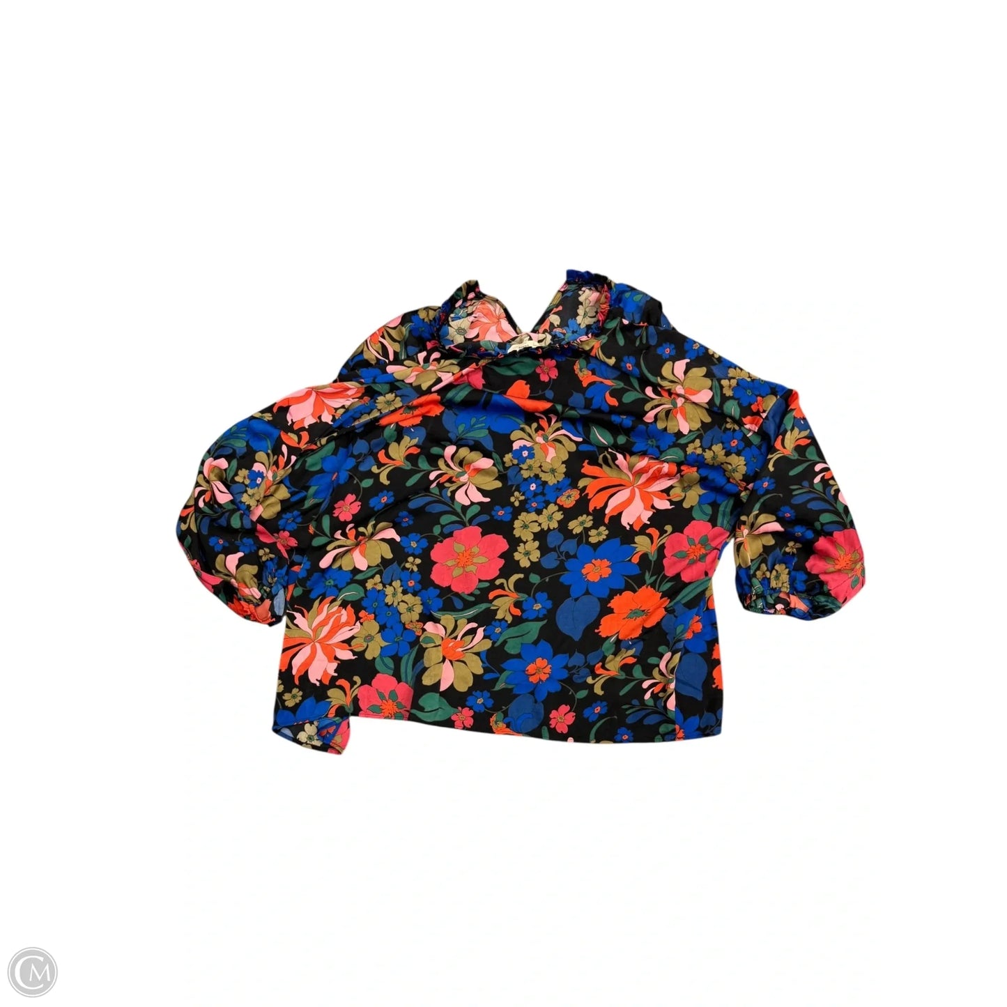 Blouse 3/4 Sleeve By Entro In Black, Size: 2x