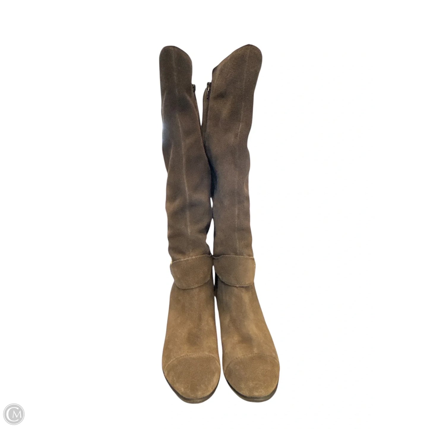 Boots Knee Heels By Giani Bernini In Taupe, Size: 9.5