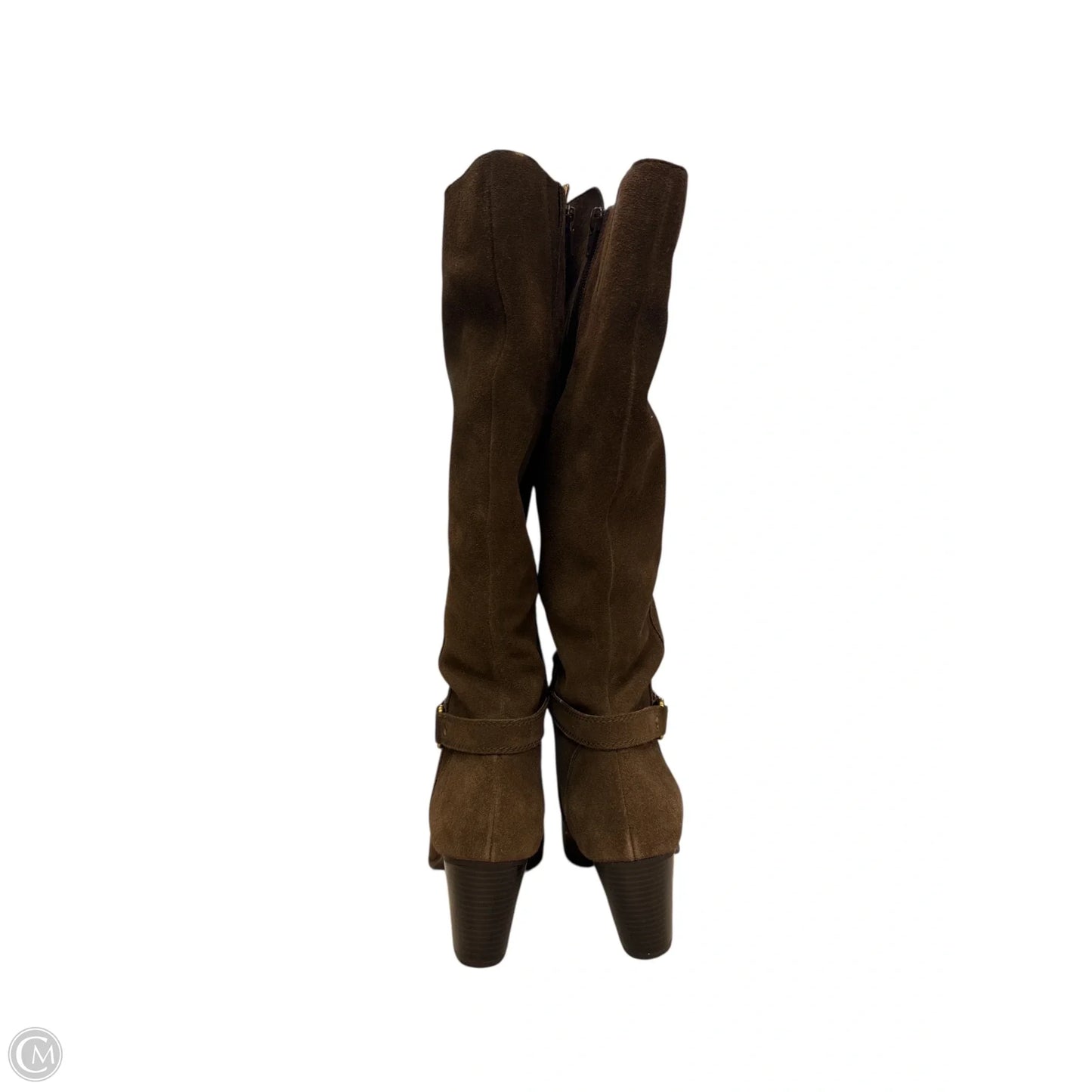 Boots Knee Heels By Giani Bernini In Taupe, Size: 9.5
