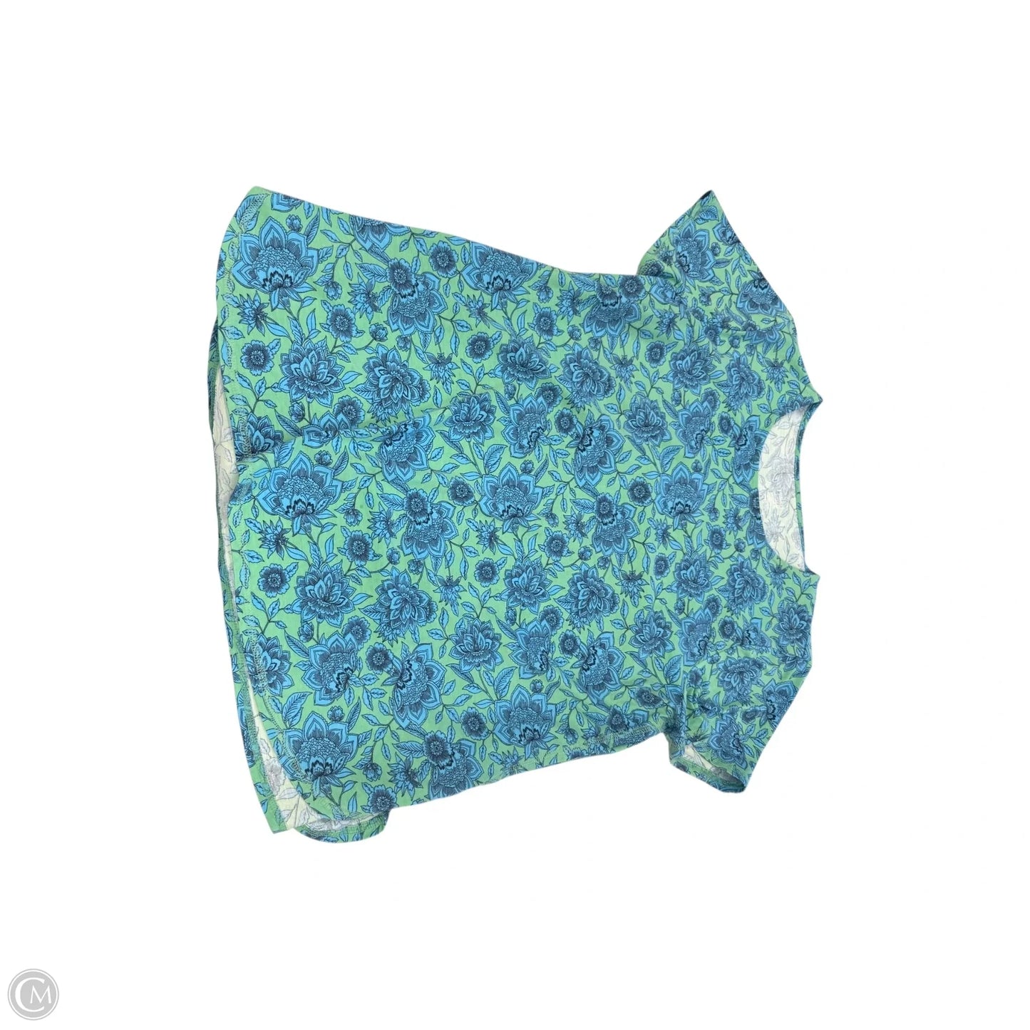 Top Short Sleeve By J. Jill In Blue & Green, Size: L