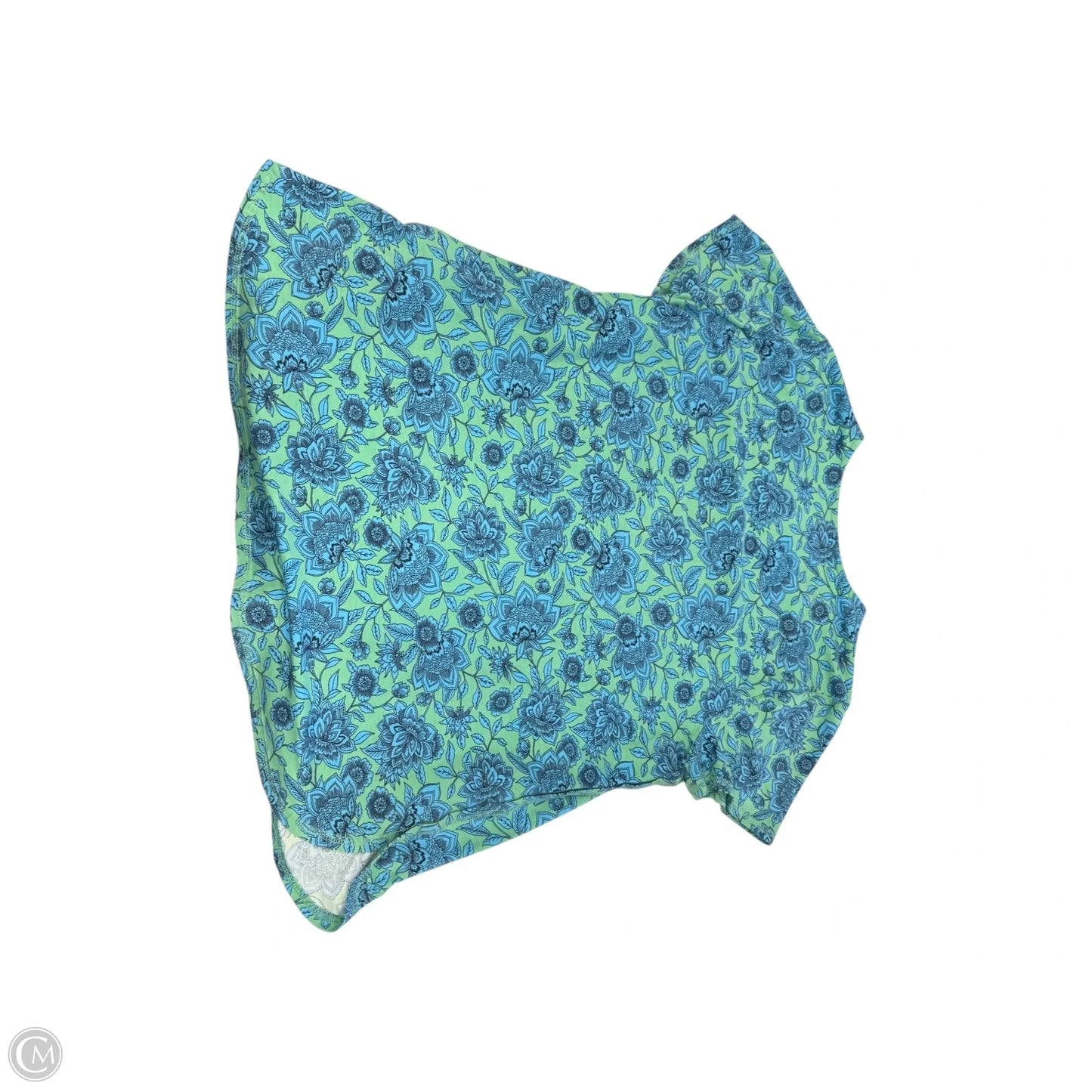 Top Short Sleeve By J. Jill In Blue & Green, Size: L