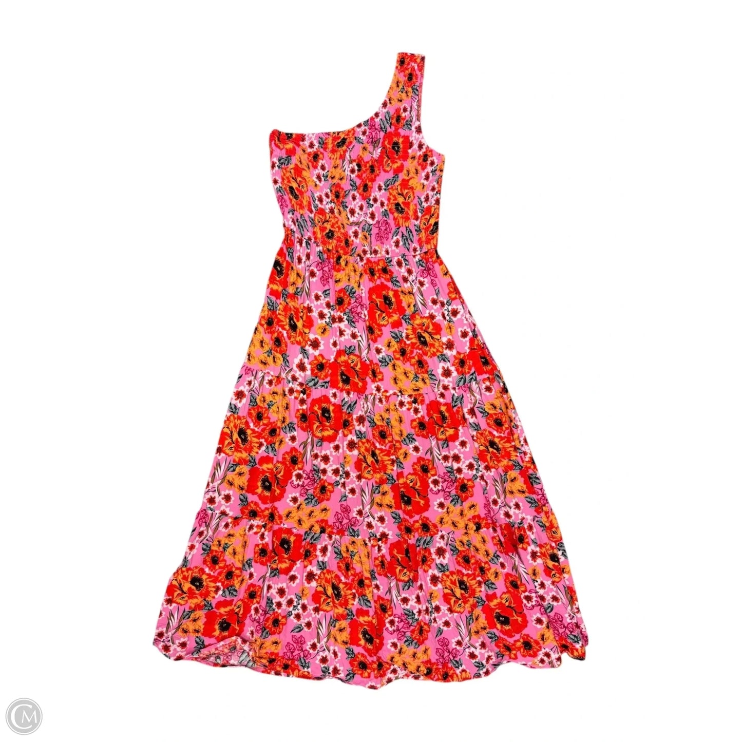 Dress Casual Midi By Clothes Mentor In Pink & Red, Size: 2