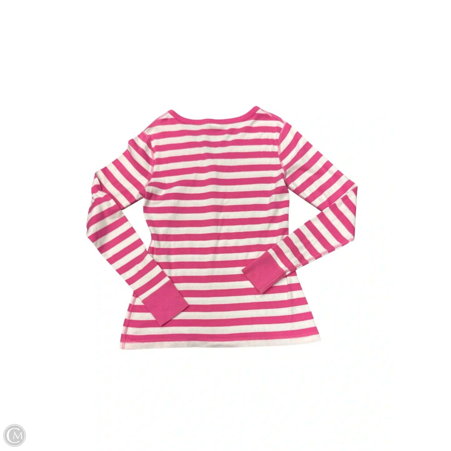 Top Long Sleeve By Clothes Mentor In Pink & White, Size: S