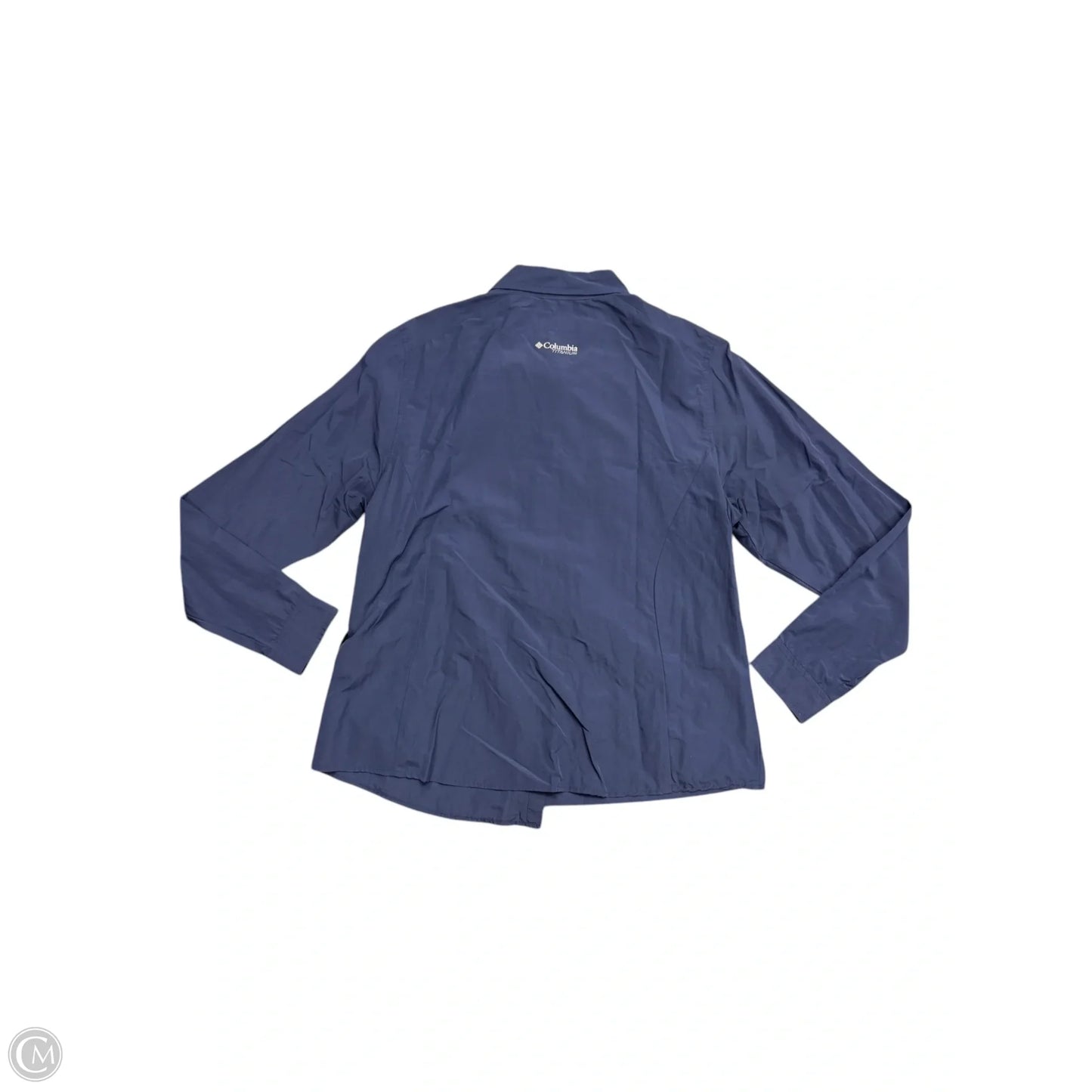 Athletic Top Long Sleeve Collar By Columbia In Blue, Size: Xl