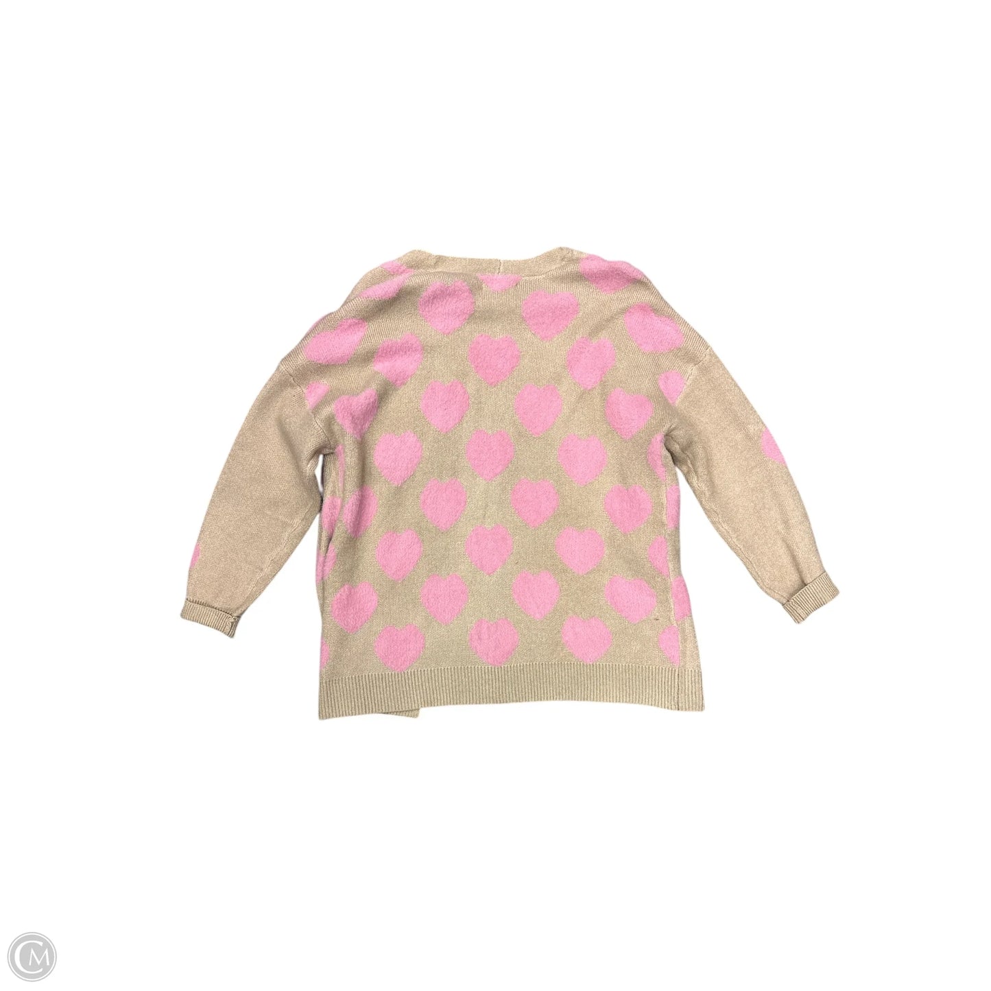 Cardigan By Clothes Mentor In Brown & Pink, Size: Xl