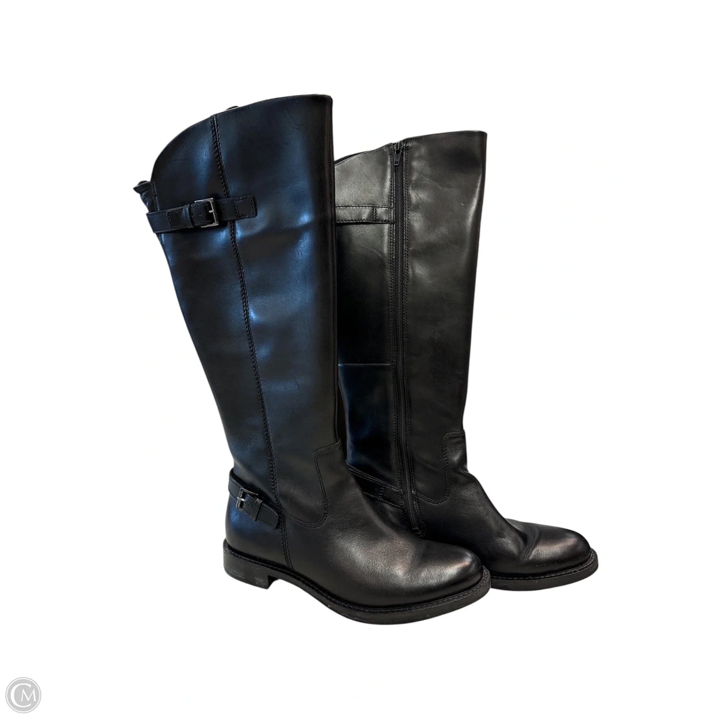Boots Knee Heels By Ecco In Black, Size: 7.5