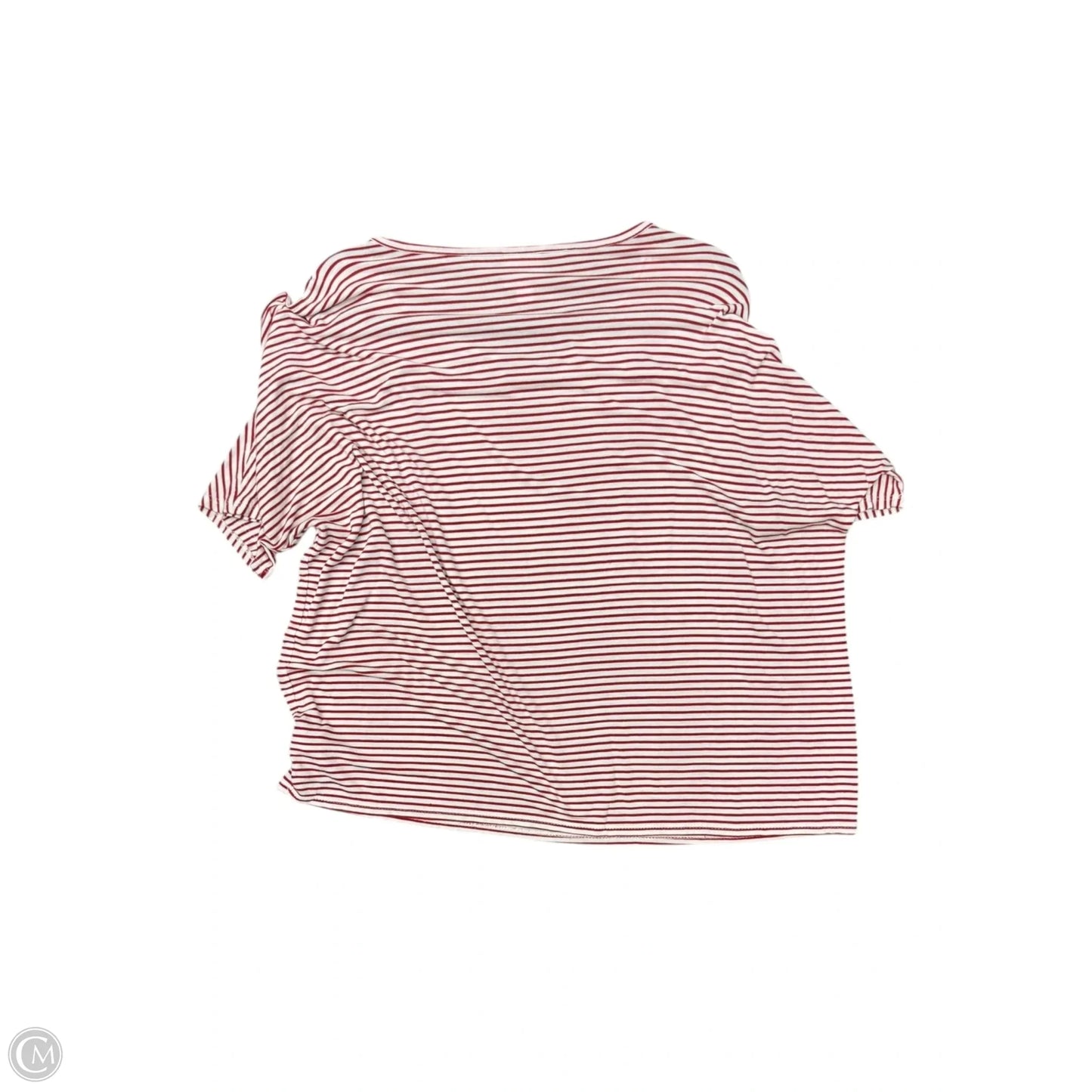 Top Short Sleeve By Sunday In Red & White, Size: 2x