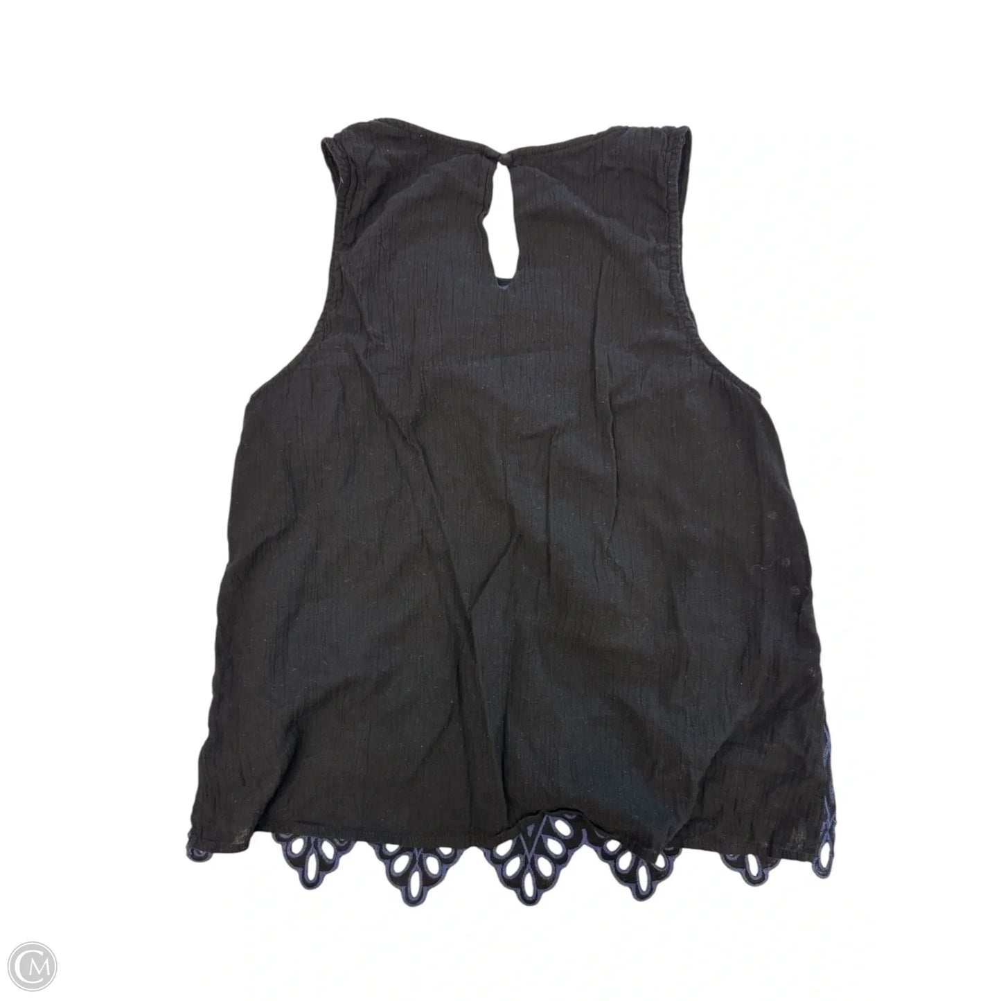 Top Sleeveless By Skies Are Blue In Black & Blue, Size: S